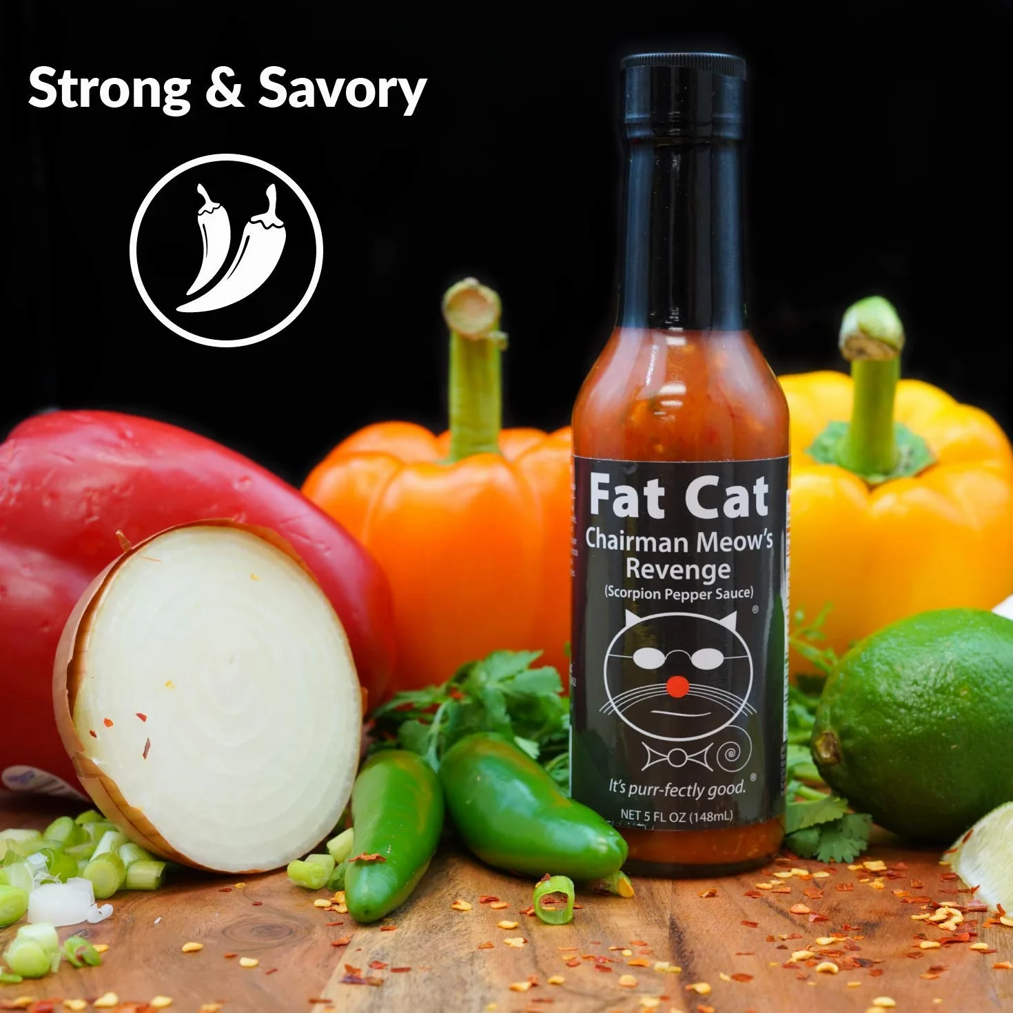 Fat Cat Chairman Meow's Revenge: Scorpion Pepper Sauce (5 unce)