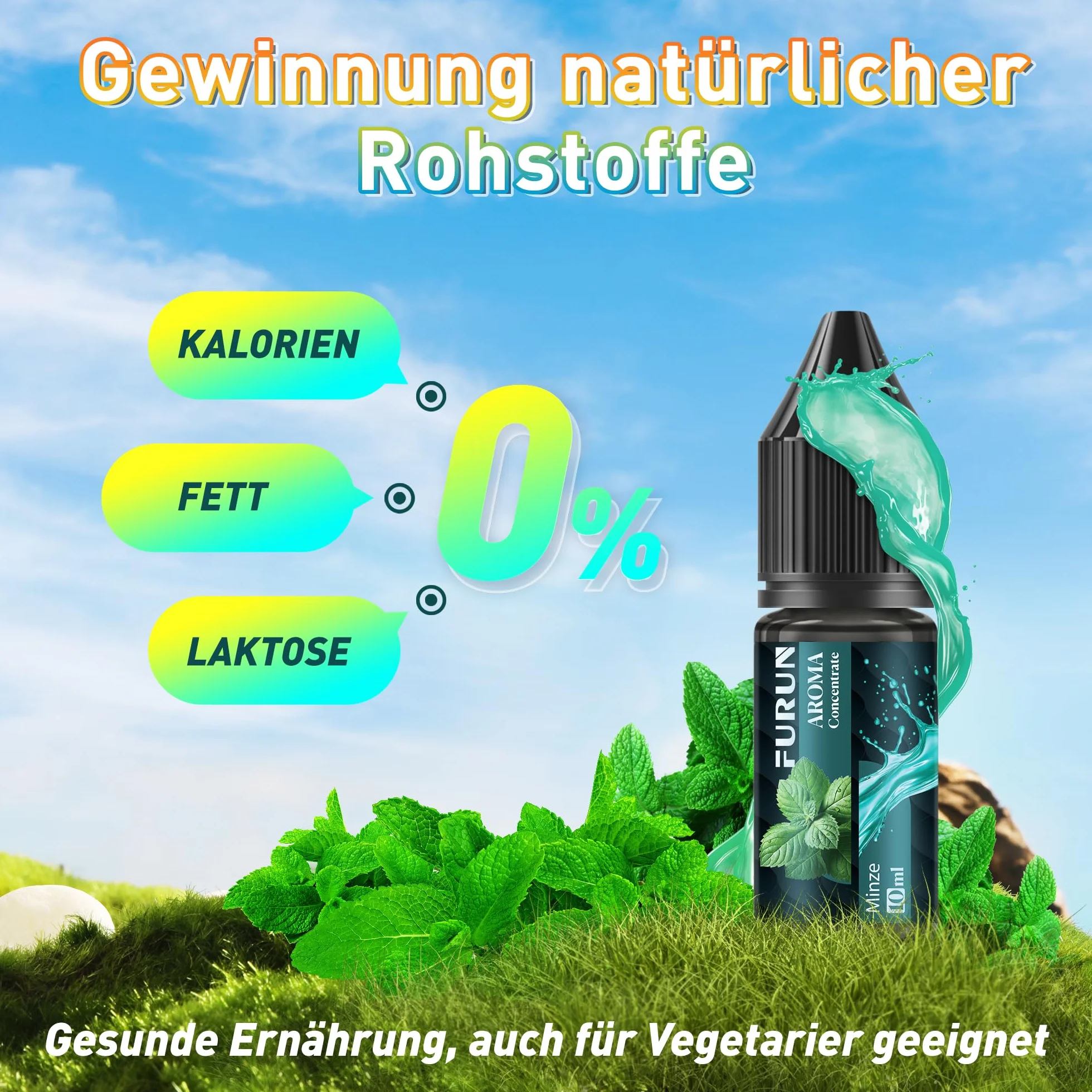Koncentrat Aromatu 5x10ml - Wysokie Stężenie, do Gotowania i Pieczenia (Owoce Mieszane, Mięta, Cytrus Pomarańcza, Wanilia, Mango)