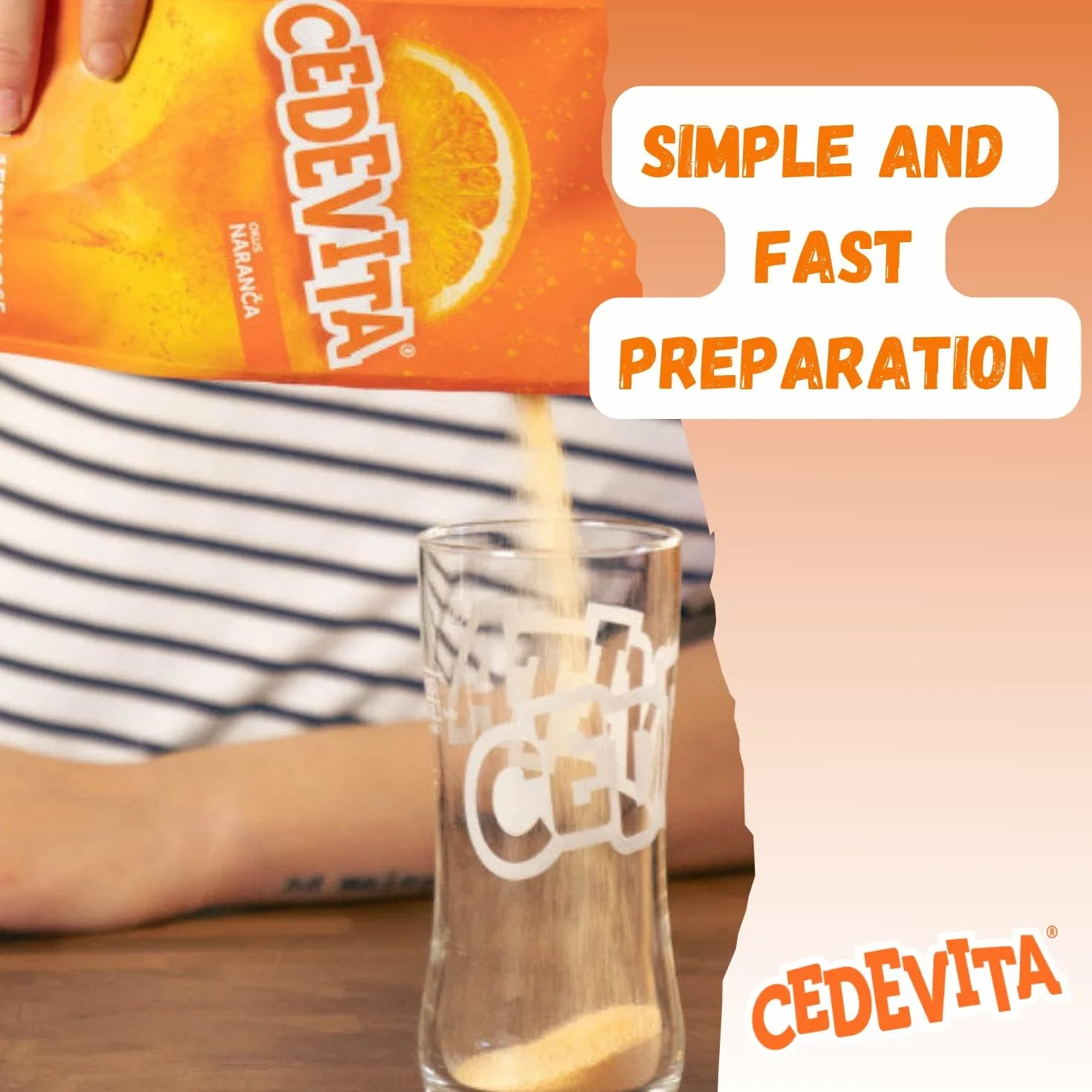 2 x Cedevita Orange Narandza Instant Mix napój witaminowy 455 g, sprawia, że sok bezalkoholowy 12,0 l