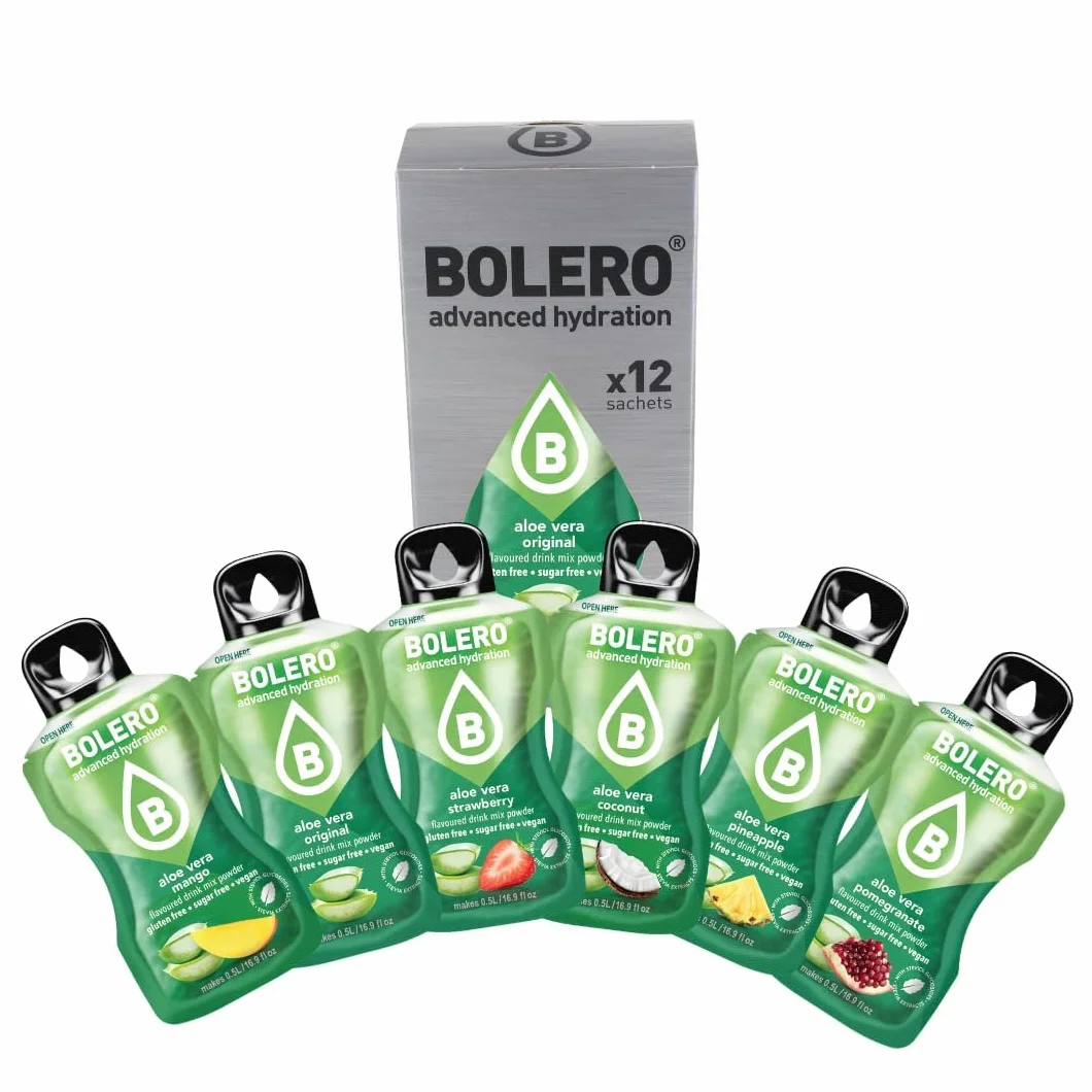 Bolero ALOE VERA POMEGRANATE 24x3g Proszek do napojów bez cukru z witaminą C bezglutenowy wegański