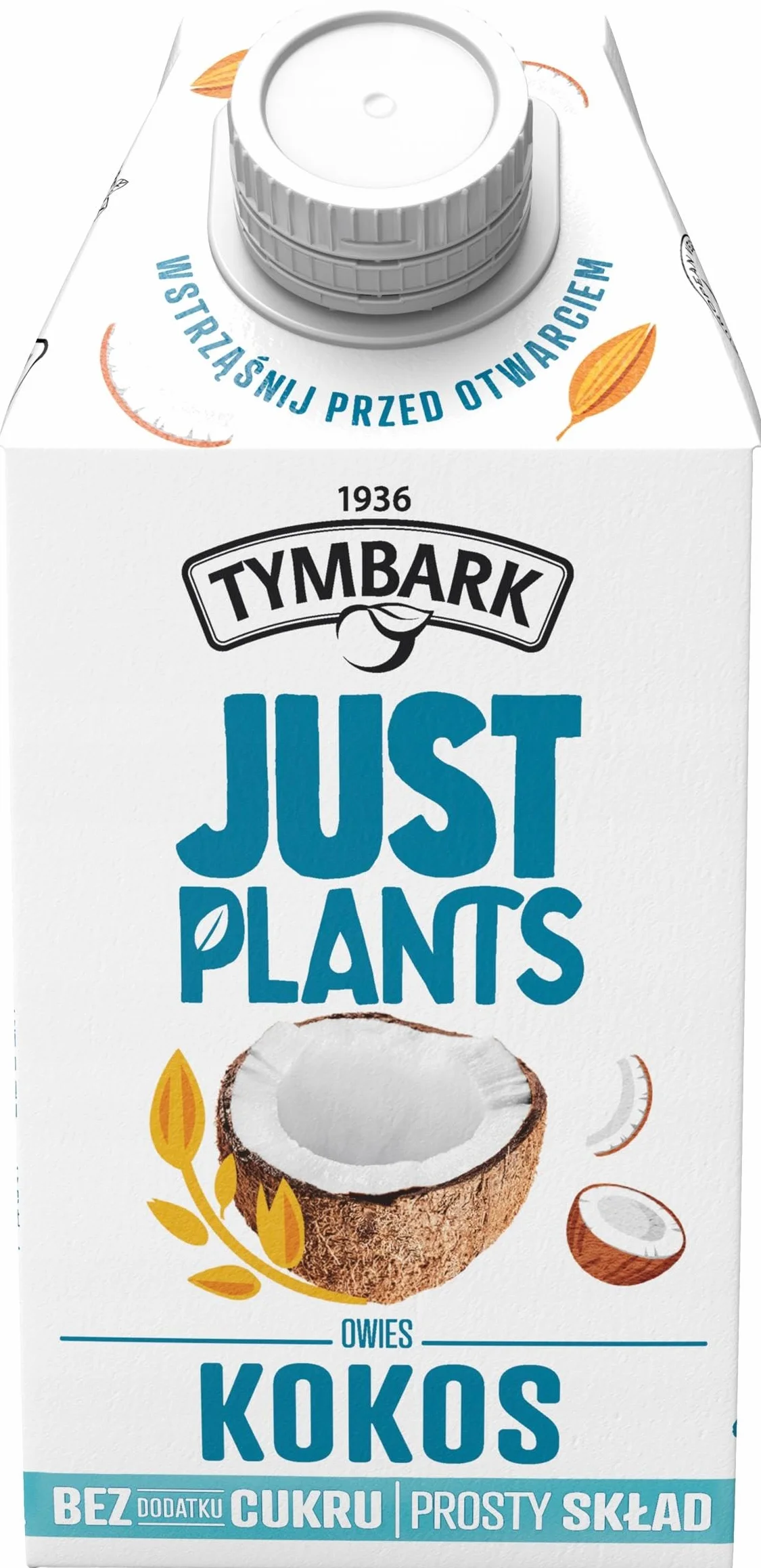 Tymbark Just Plants Mleko Roślinne Owsiane Napój KOKOS 500 ml