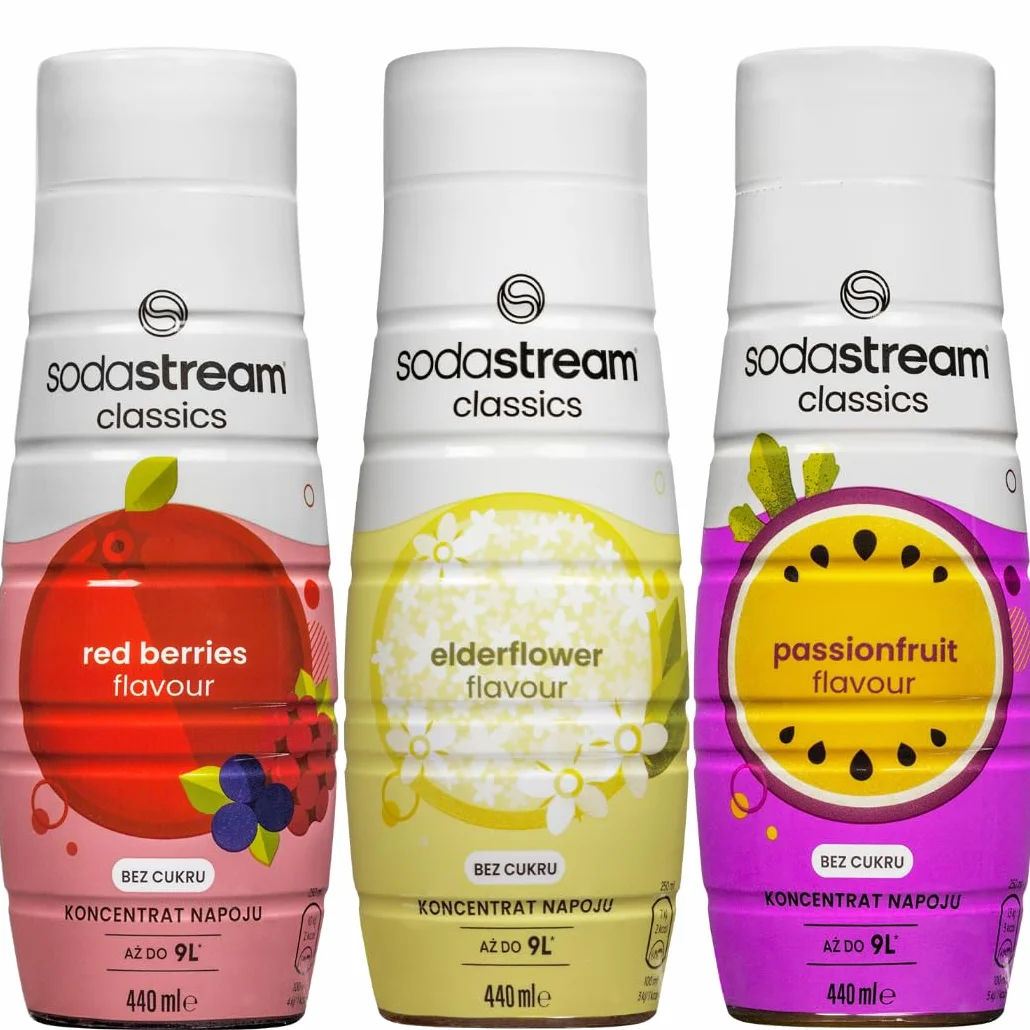 Sodastream 3x SYROP DO ZESTAW KONCENTRAT DO WODY BEZ CUKRU DO SATURATORA
