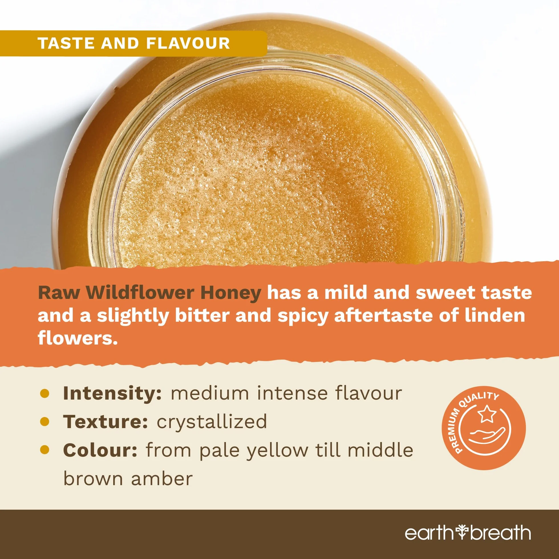 Earthbreath Wildflower Raw Honey 1,4 kg – 100% czysty, naturalny