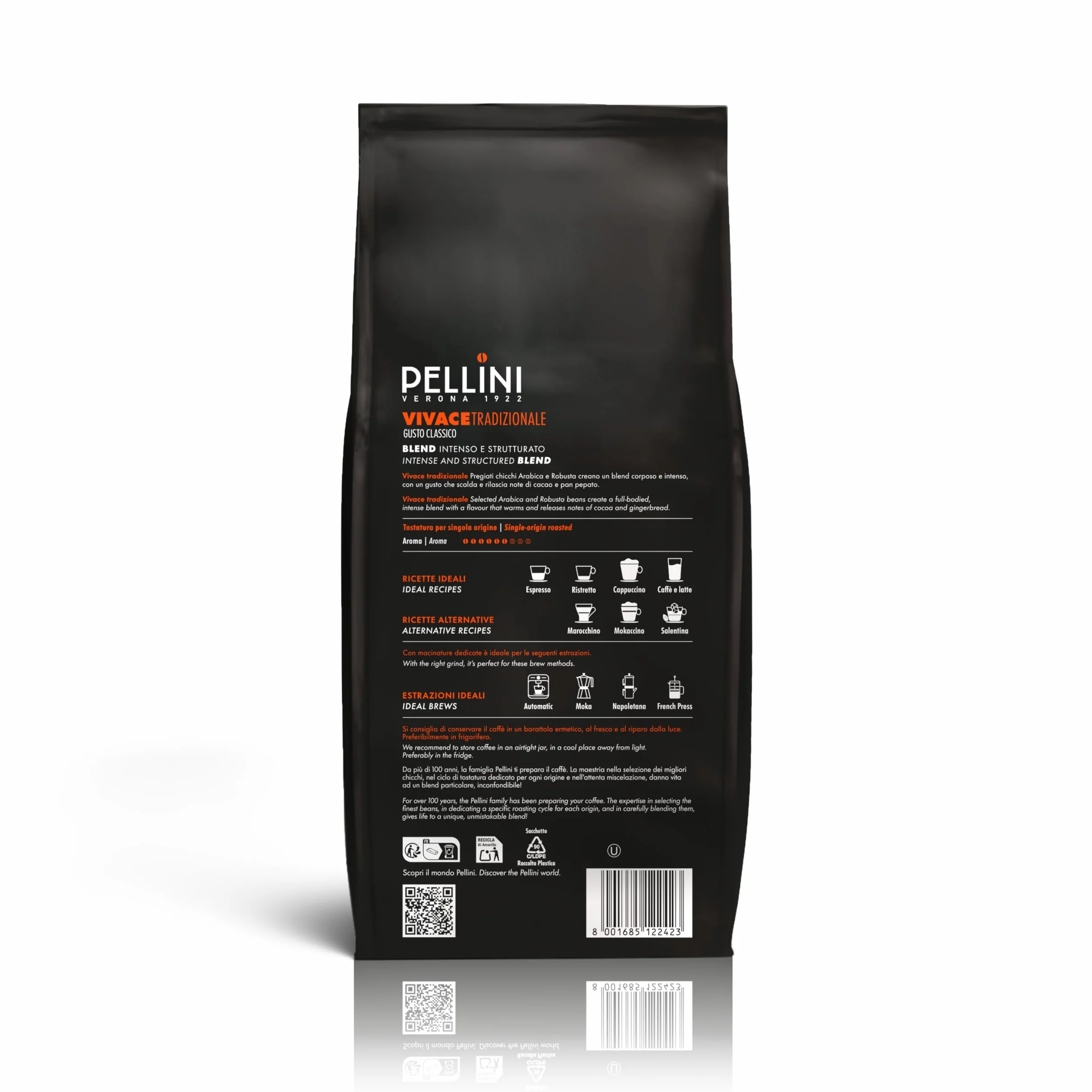 PELLINI N82 Vivace Kawa Palona w Ziarnach 1 Kg