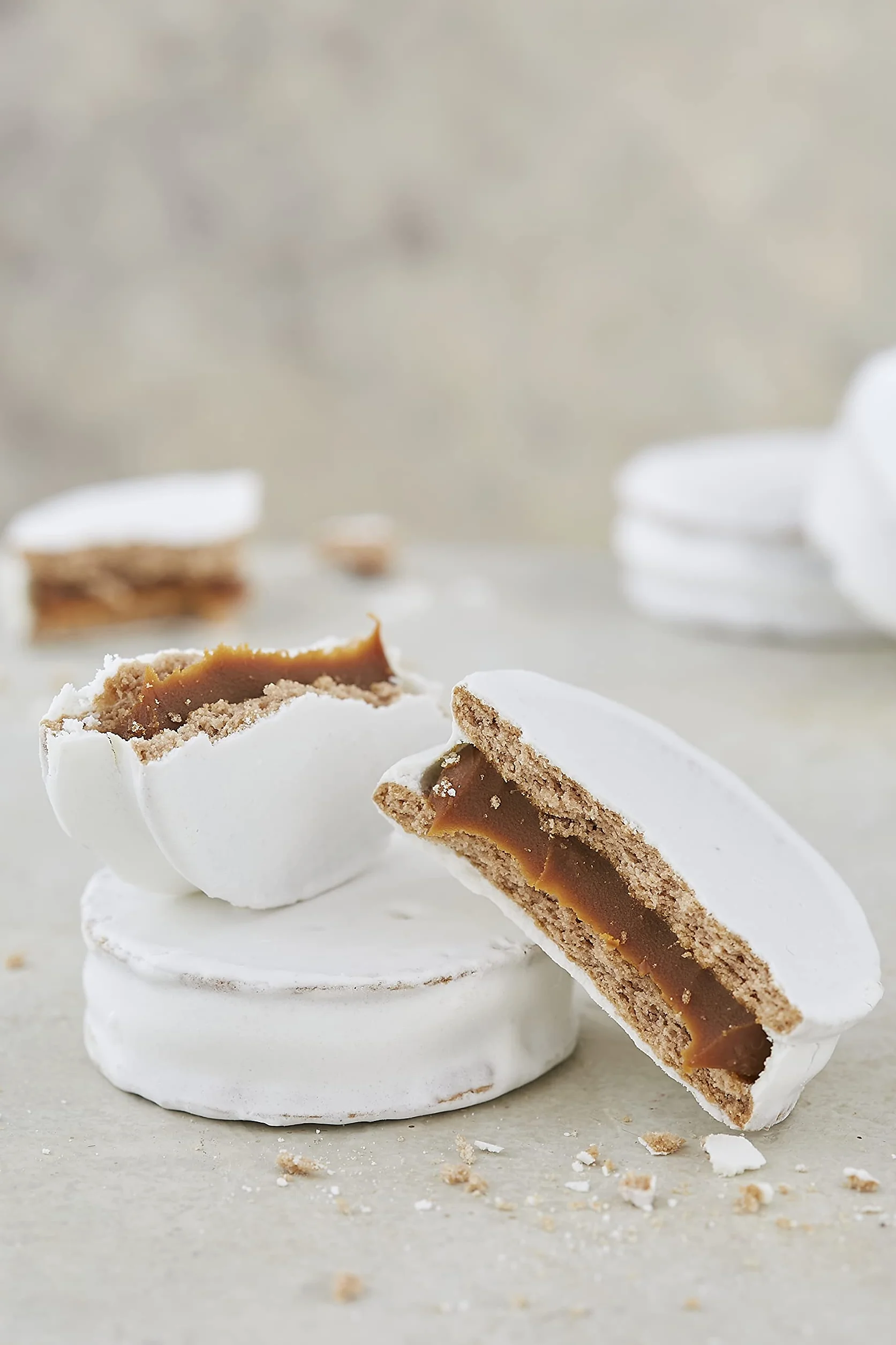 Havanna | Alfajores z Bezą | Ciastka w Polewie z Nadzieniem z Dulce de Leche | 12 sztuk | 564g