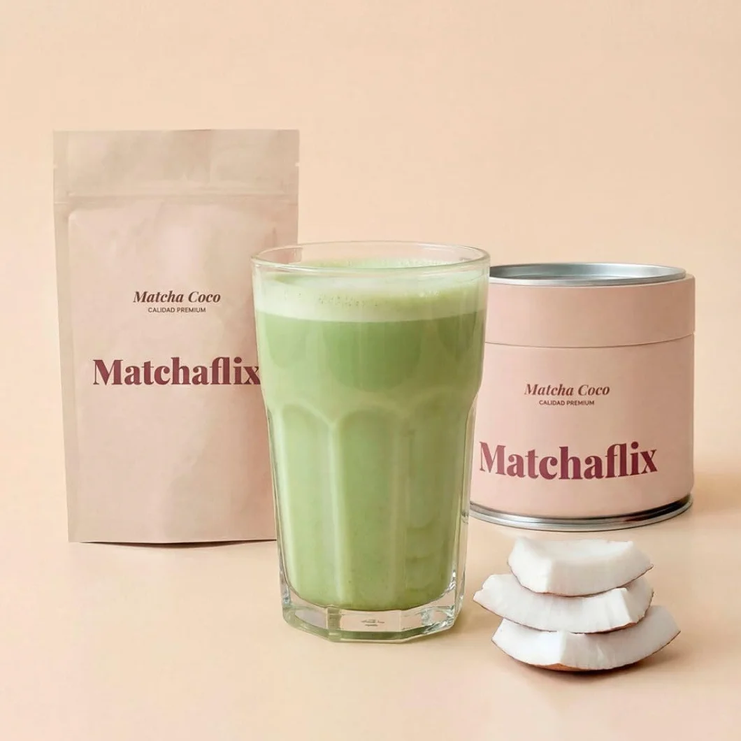 Matchaflix | Premium Matcha Kokosowa | Herbata w Proszku | Matcha w Proszku | 100g.