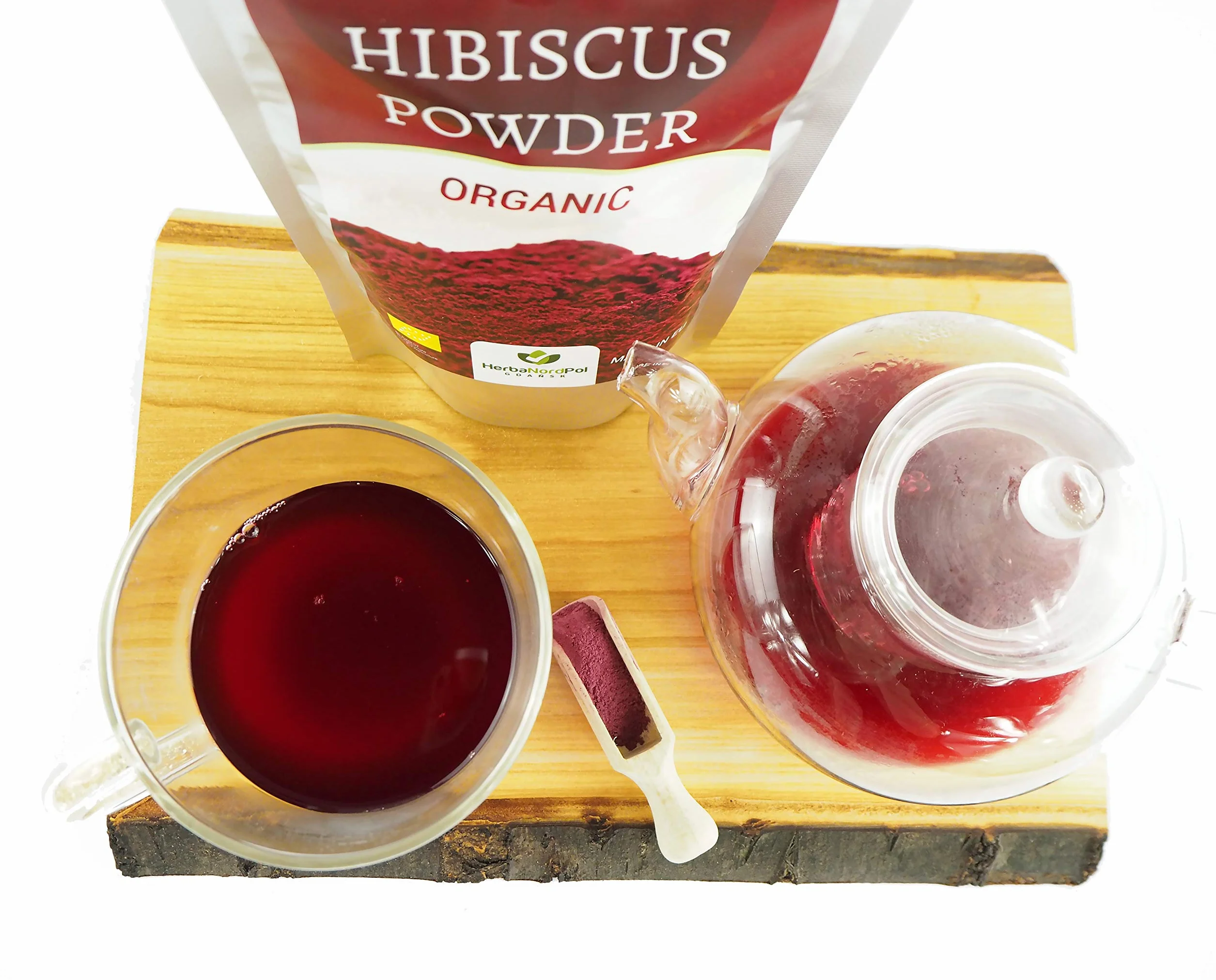 BIO Hibiskus proszek - w stylu matcha, proszek z hibiskusa 250G