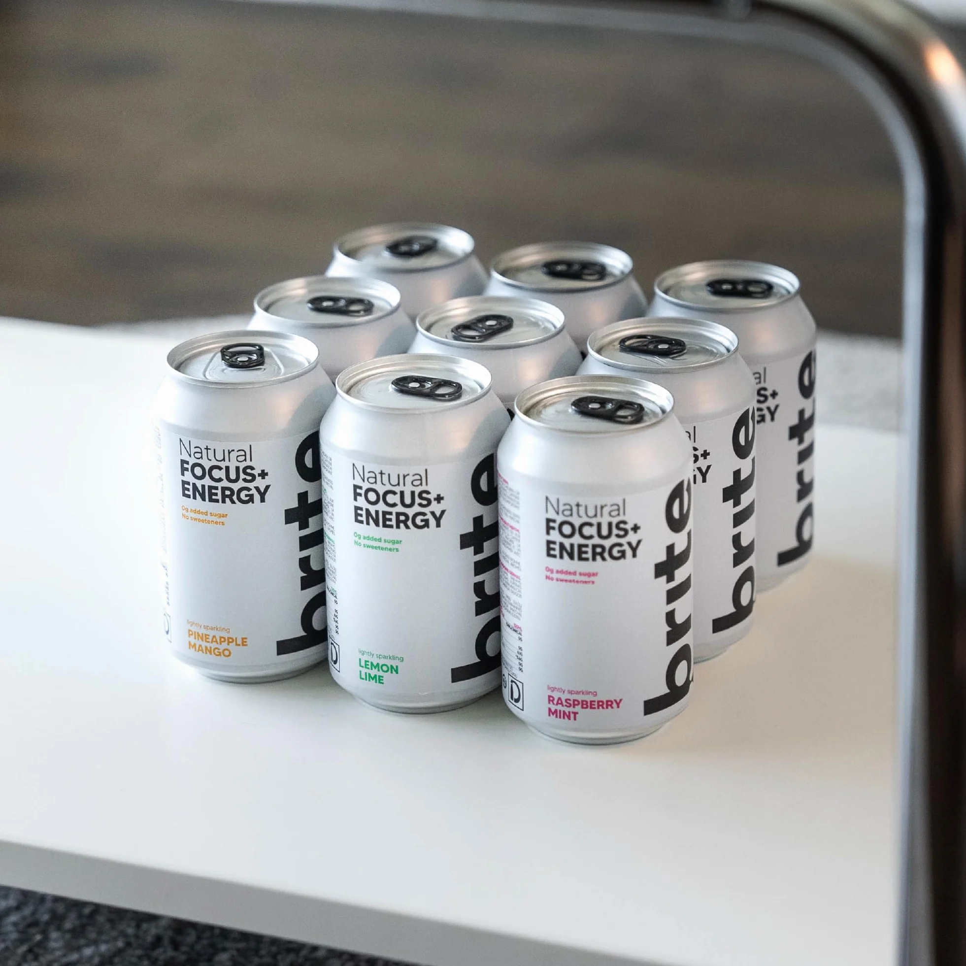 Brite Natural Focus – roślinna, niskokaloryczna i potwierdzona naukowo alternatywa dla kawy i napojów energetycznych. Wegańska i bezglutenowa. Mix 24 × 330 ml