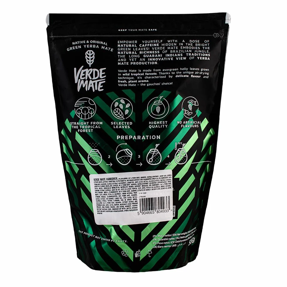 Yerba Mate owocowy zestaw 6 x 500 g z guaraną, owocami lasu, ananasem, Aszwagandhą, brazylijska, zielona herbata