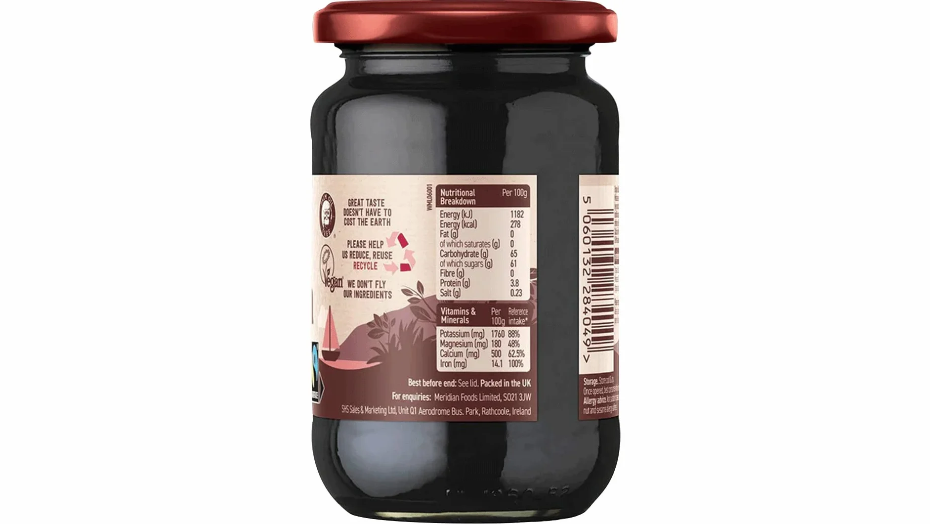 Meridian Organic and Fairtrade Pure Blackstrap Molasses 600 g