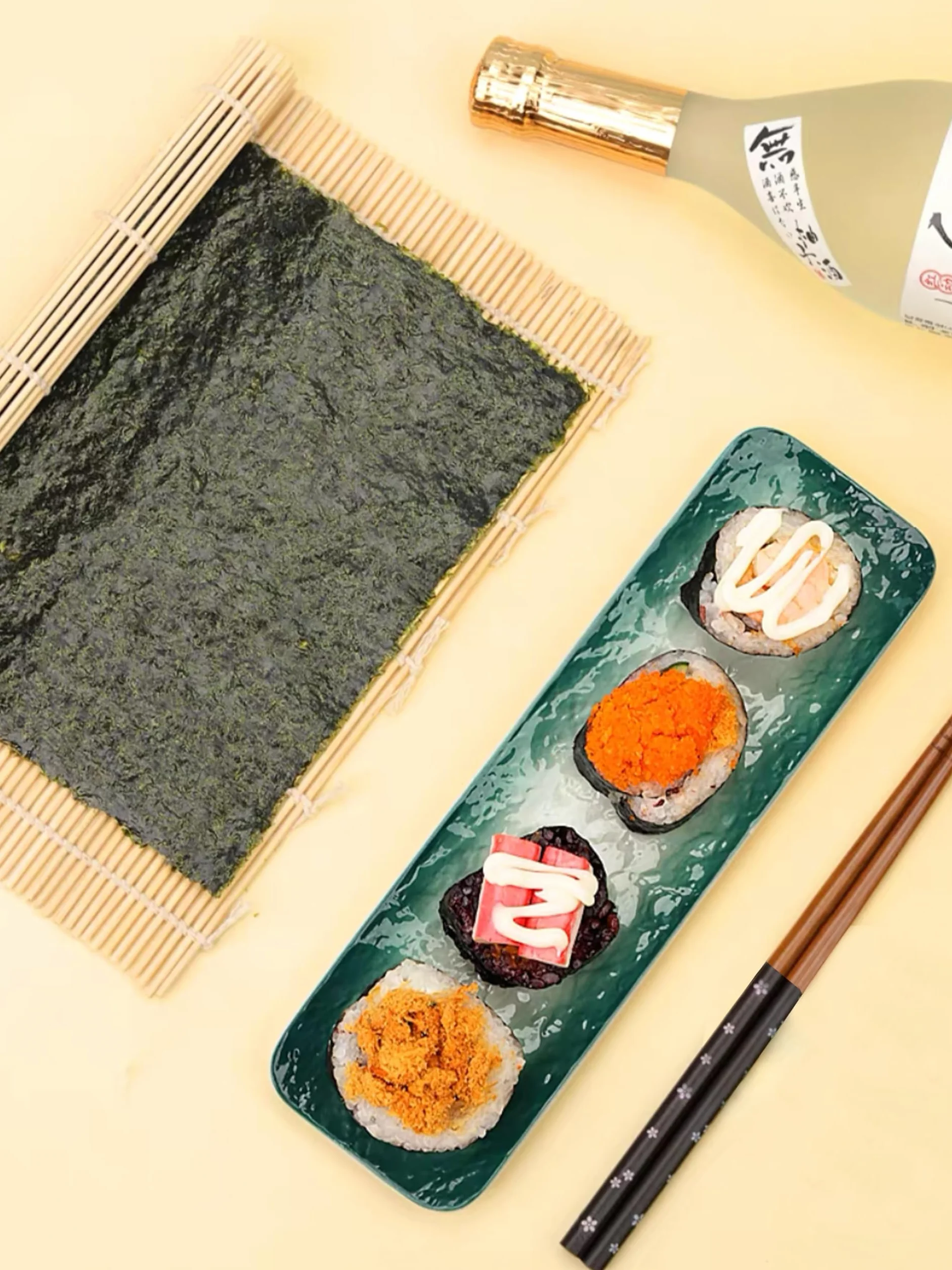 Nori Suszone wodorosty do japońskiego sushi Gold 1 opakowanie 50 arkuszy (1 opakowanie)