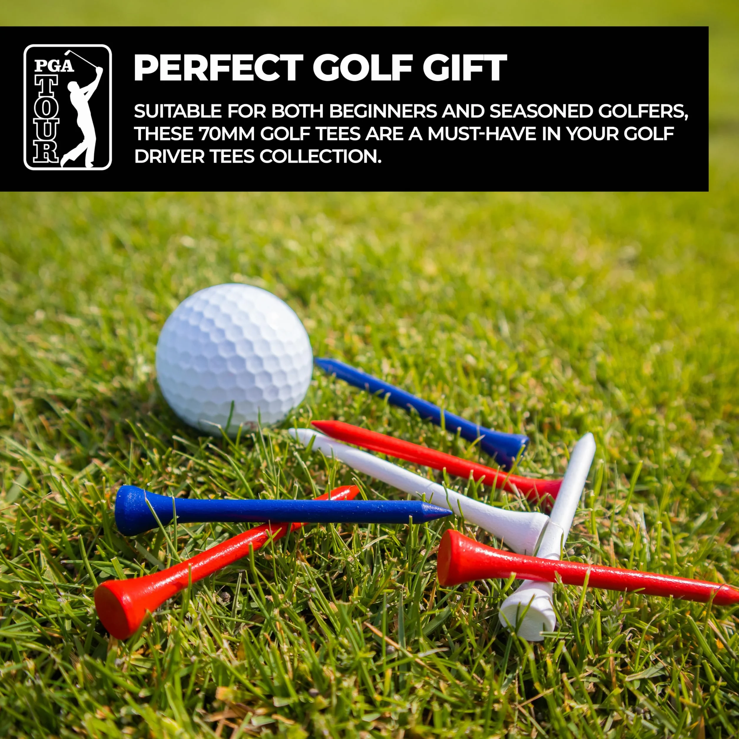 PGA Tour herbaty golfowe drewniane 7 cm 100 sztuk unisex