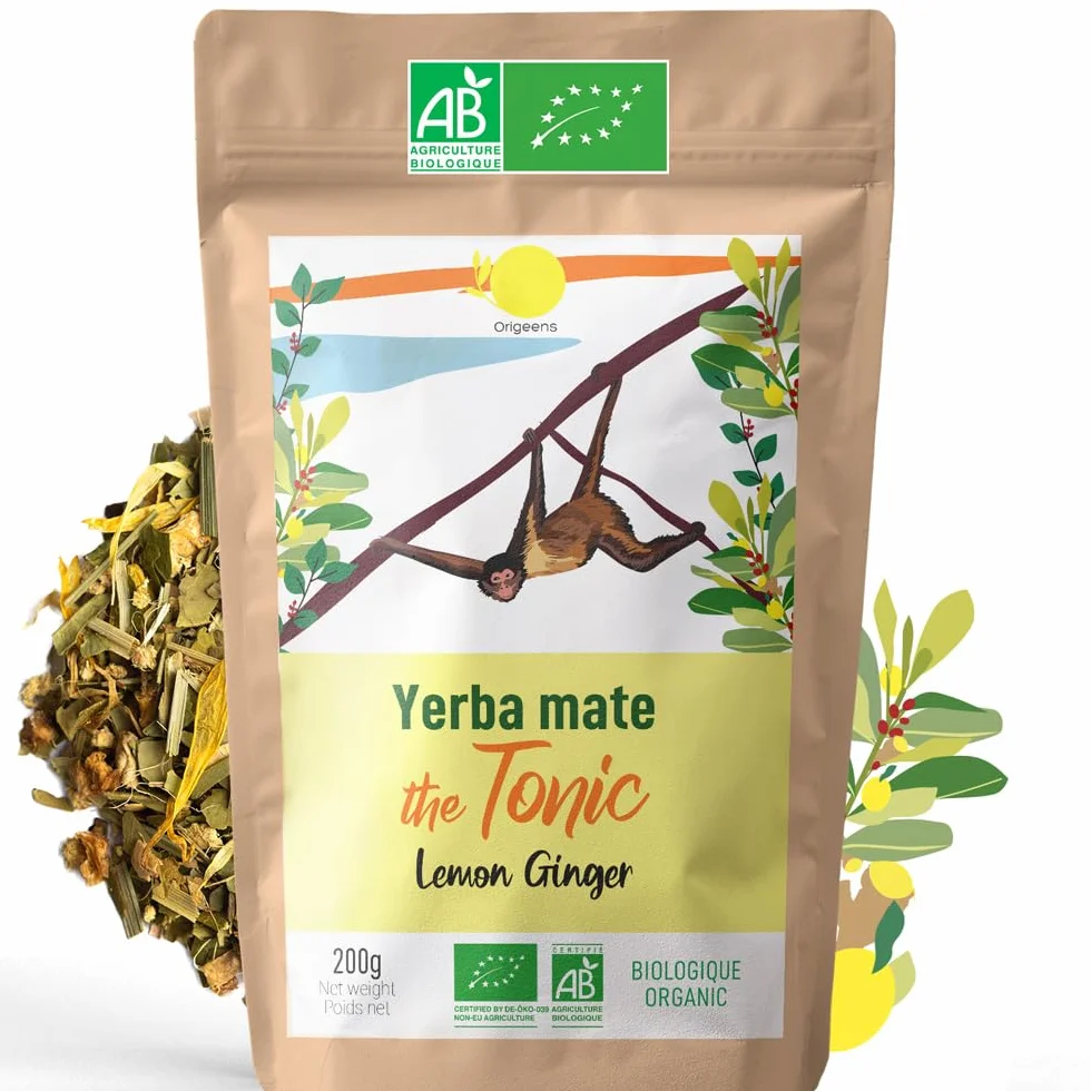 ORIGEENS Yerba Mate Lemon 200g Bio Ekologiczny Napój Energetyczny Detoks