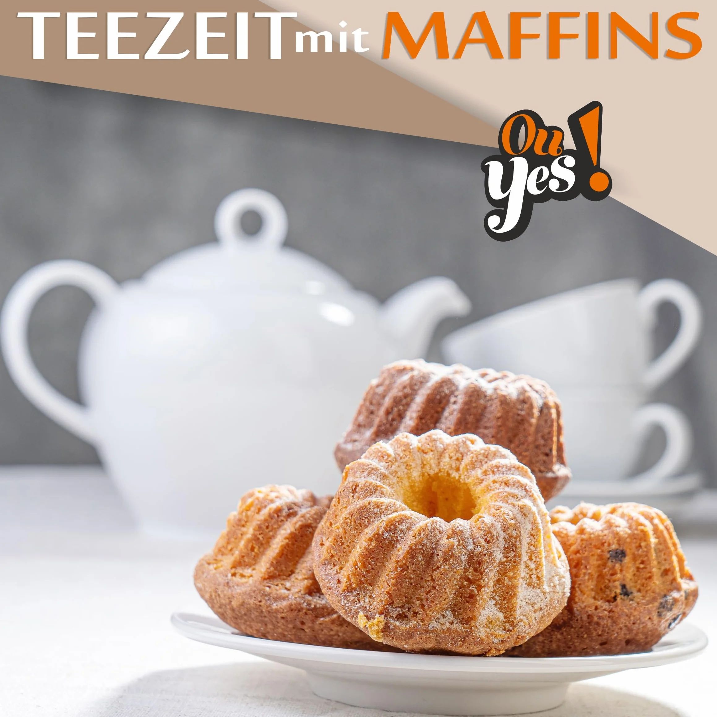 Ou Yes! Muffins 12 szt. 612 g Mix 2 smaki ananas karmel