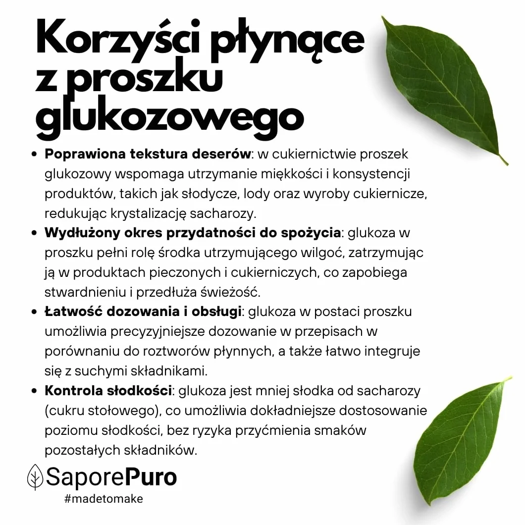 SaporePuro SYROP GLUKOZOWY w proszku 250 g – idealny do lodów, sorbetów i deserów