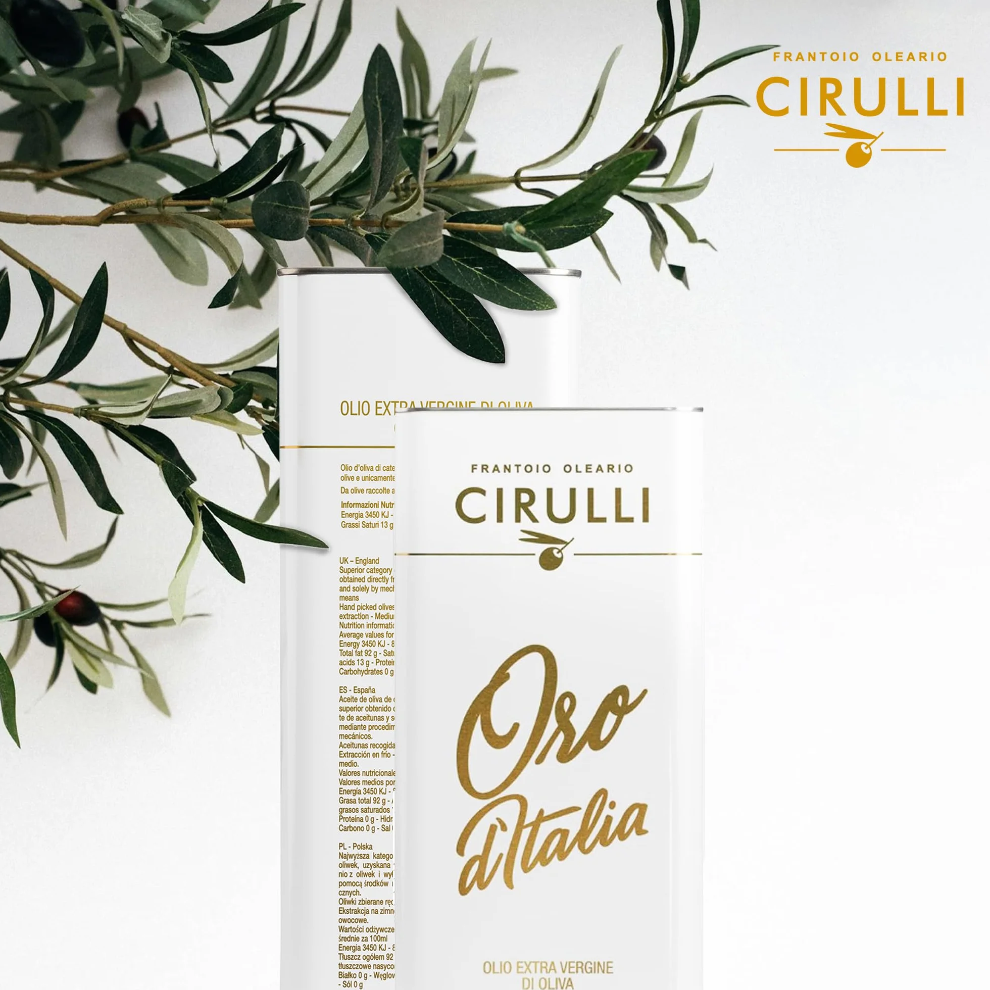 Frantoio Oleario Cirulli Extra Virgin Olive Oil Puszka EVO 3 litry