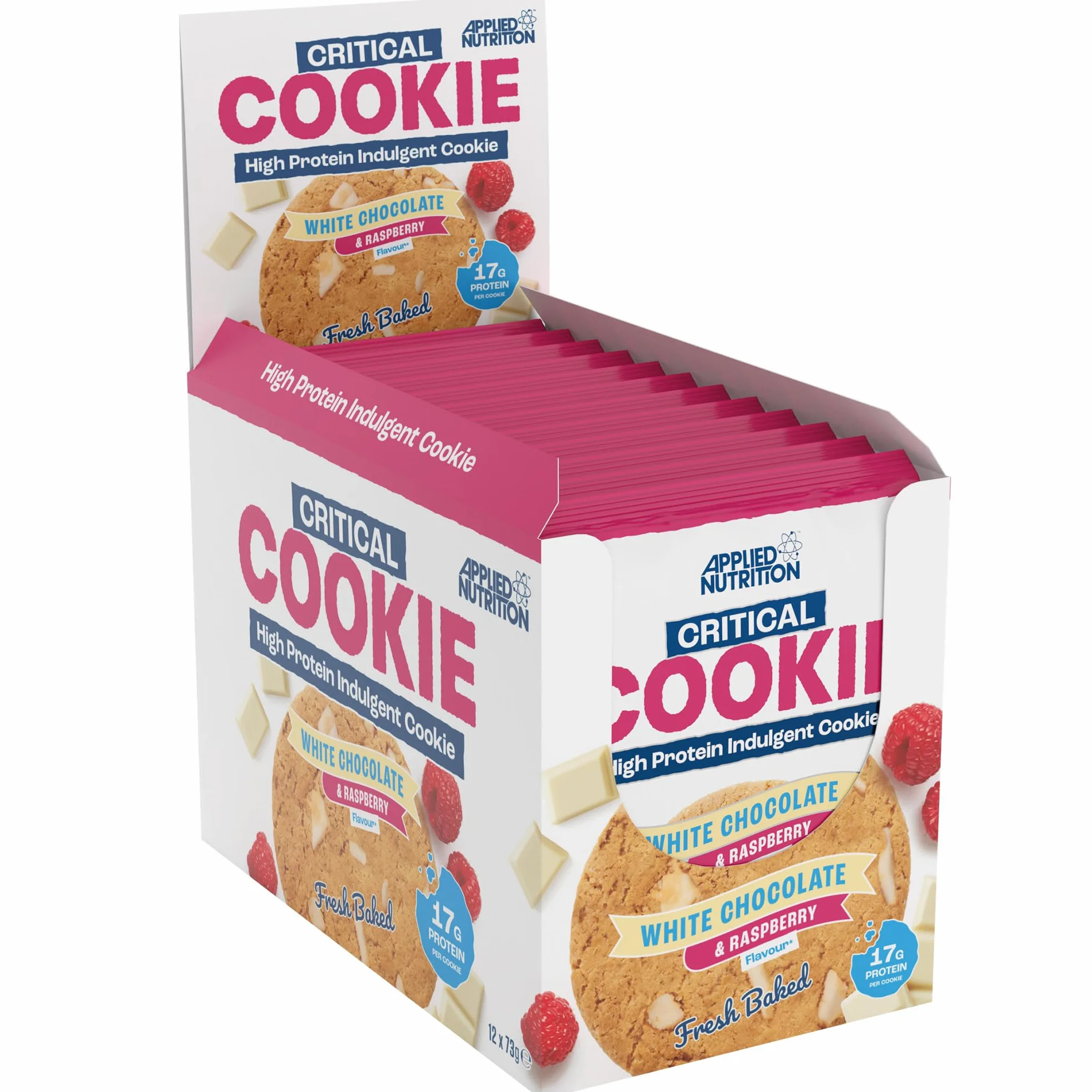Applied Nutrition Protein Cookies White Chocolate & Raspberry 12X73g