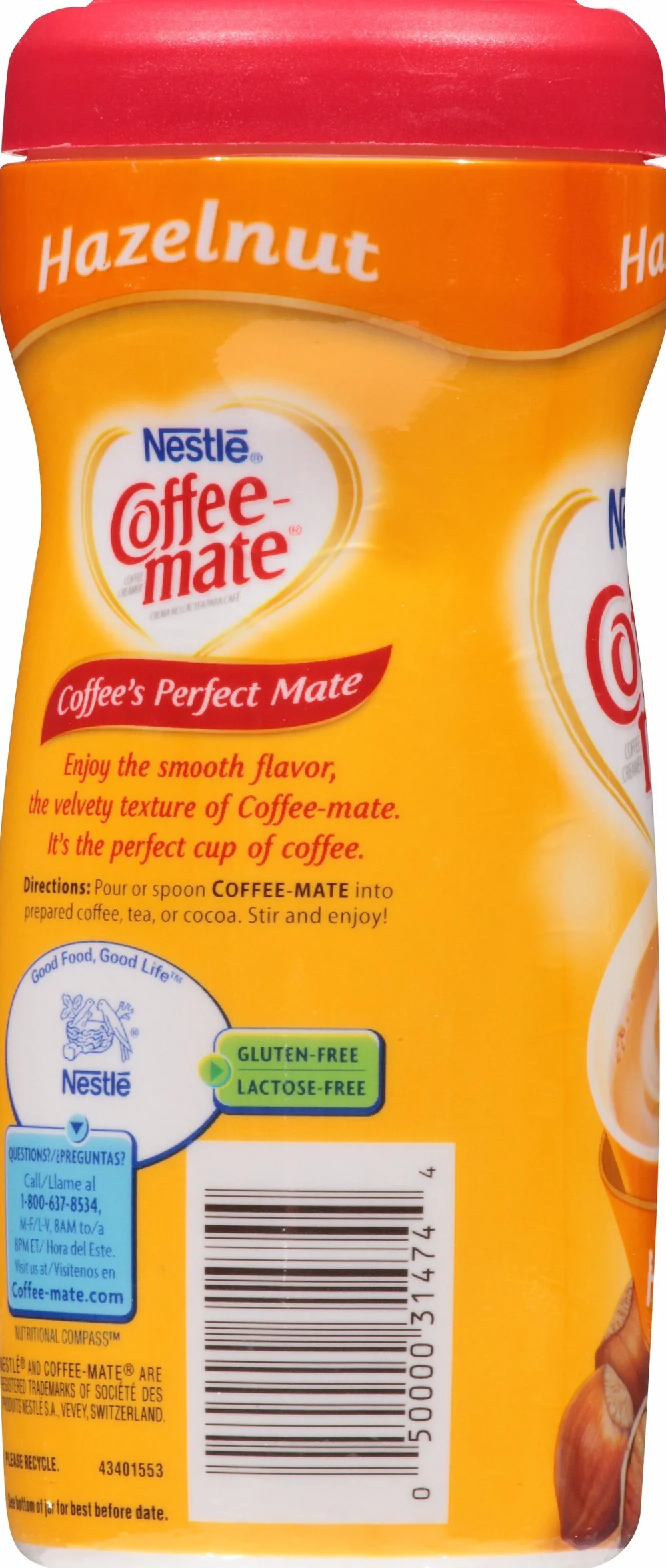 Nestle Coffee-Mate orzech laskowy, 425,2 g