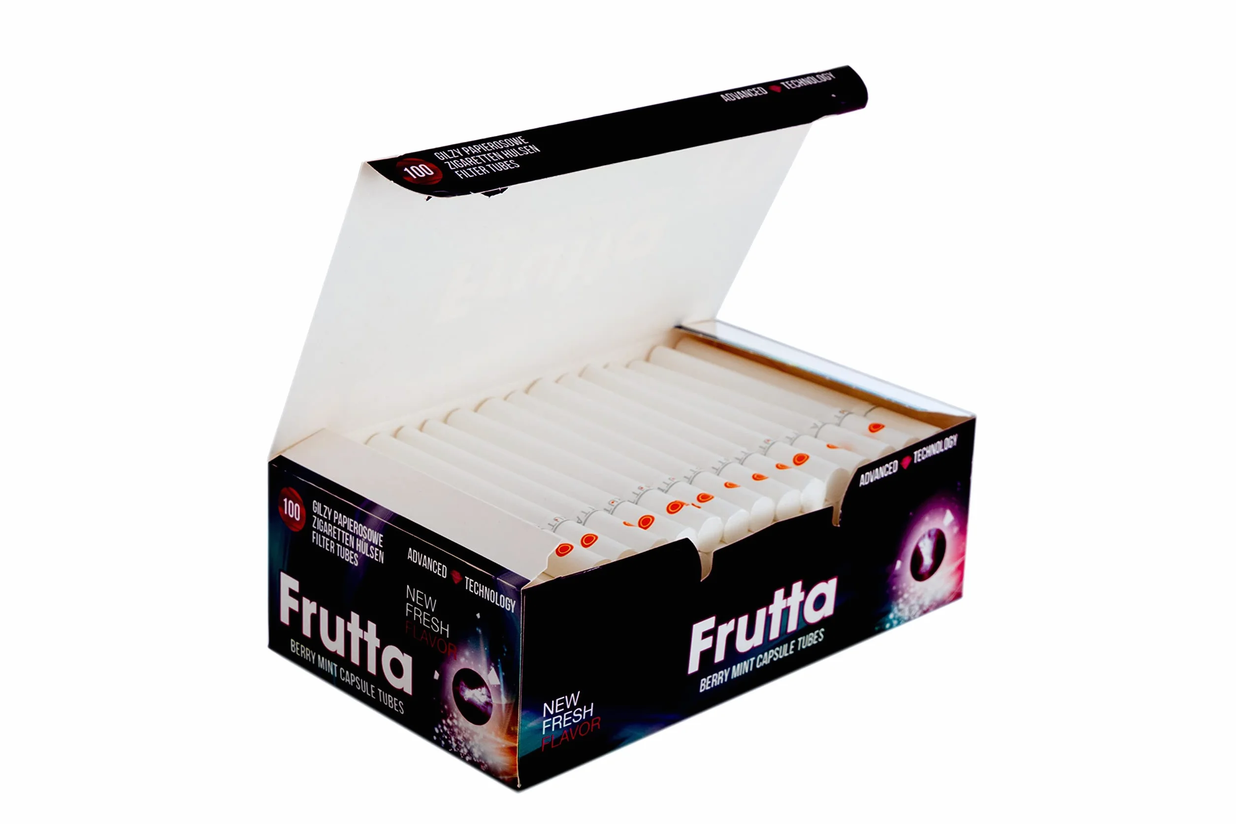 Frutta Click tuleje o smaku - jagoda mięta (Berry Mint) - 500 tulejek wraz z bezpłatnym etui