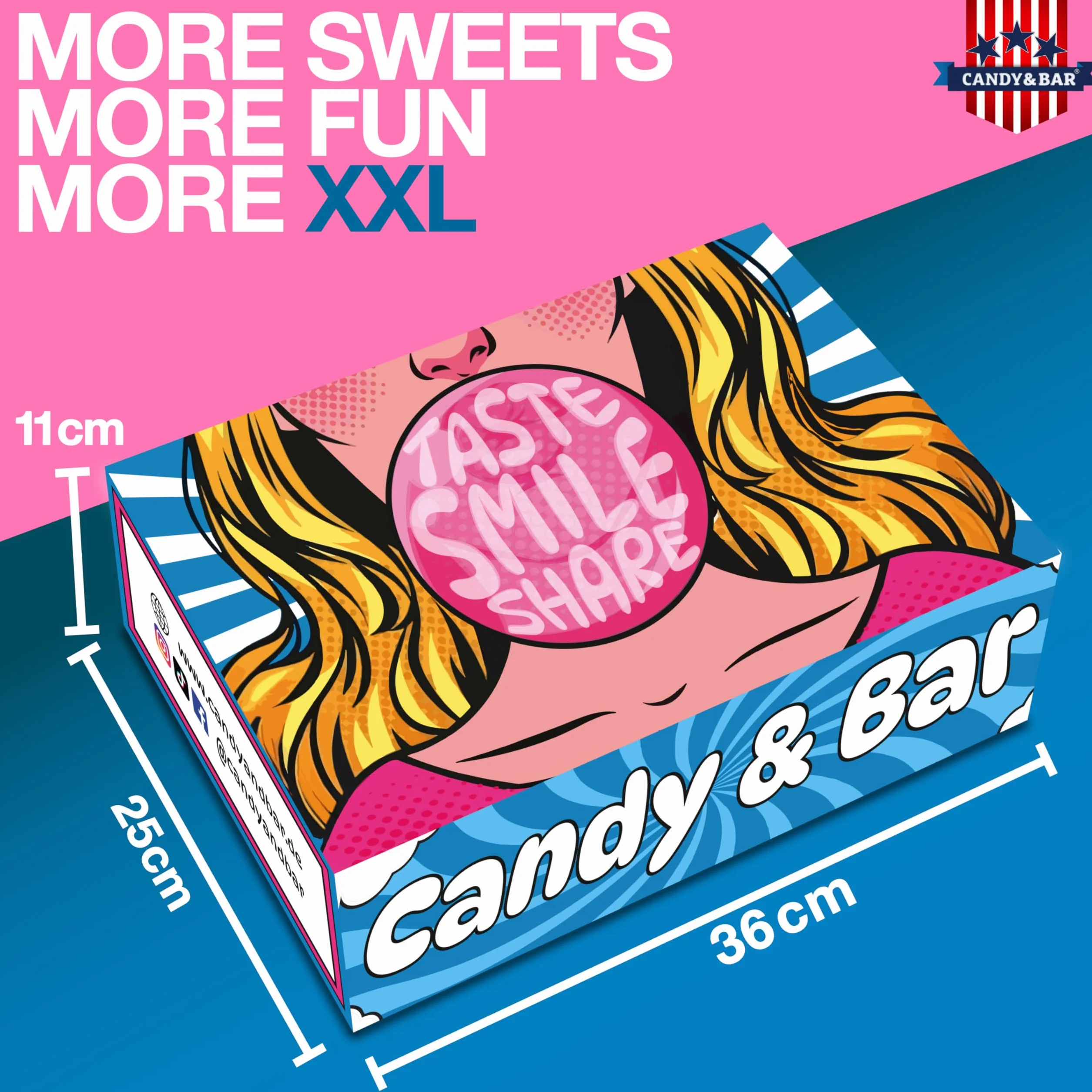 Pudełko czekoladek Candy & Bar XXL Ponad 60 sztuk Kinder Duplo Kitkat