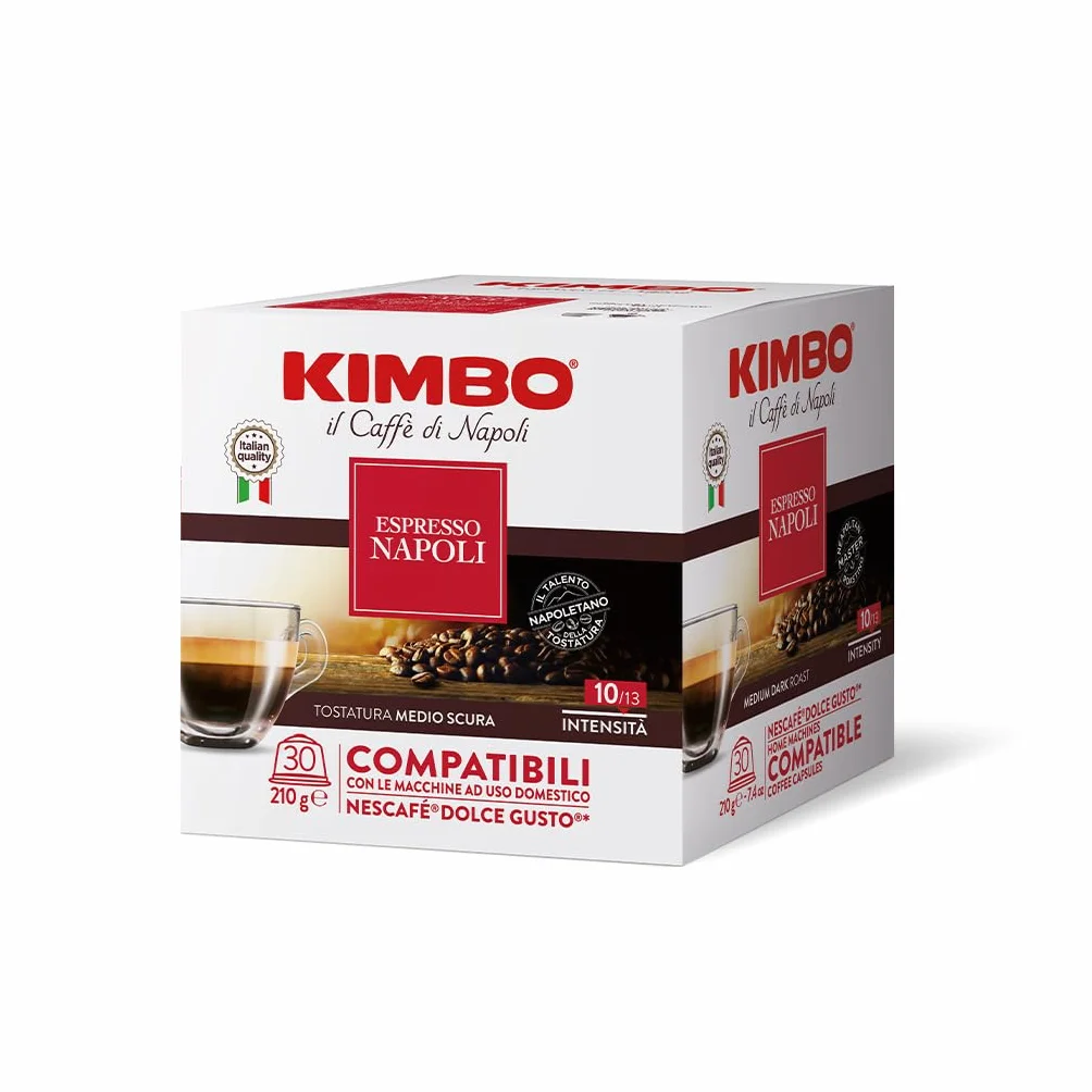 Kimbo Kapsułki kompatybilne z Nescafé* - 60 kapsułek - Espresso Napoli - 2 opakowania po 30 kapsułek