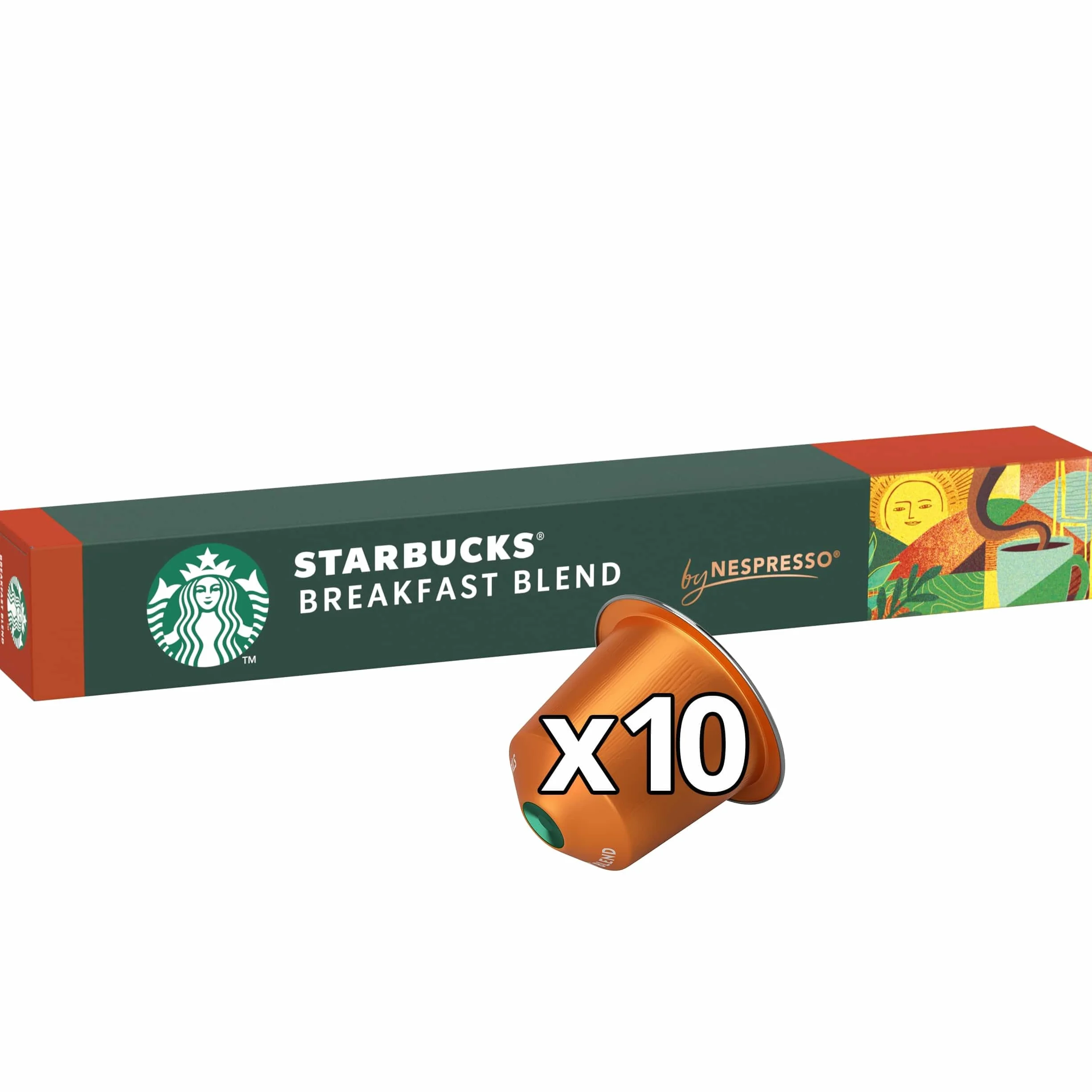 STARBUCKS Breakfast Blend od Nespresso, Medium Roast, Kapsułki Kawy 6 x 10 (60 Kapsułki)