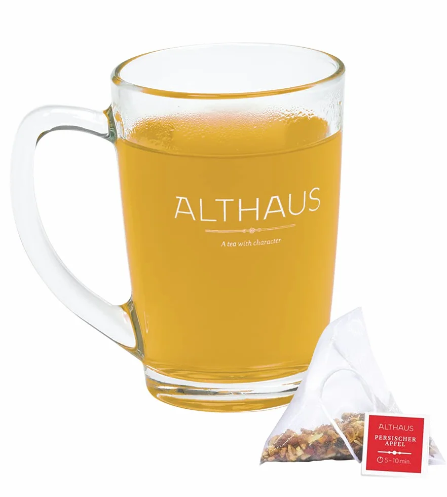 Althaus Herbata z perskiego jabłka - herbata owocowa w worku piramidowym PYRA PACK - aromatyzowana herbata owocowa o smaku jabłkowym - 15 x 2,75 g
