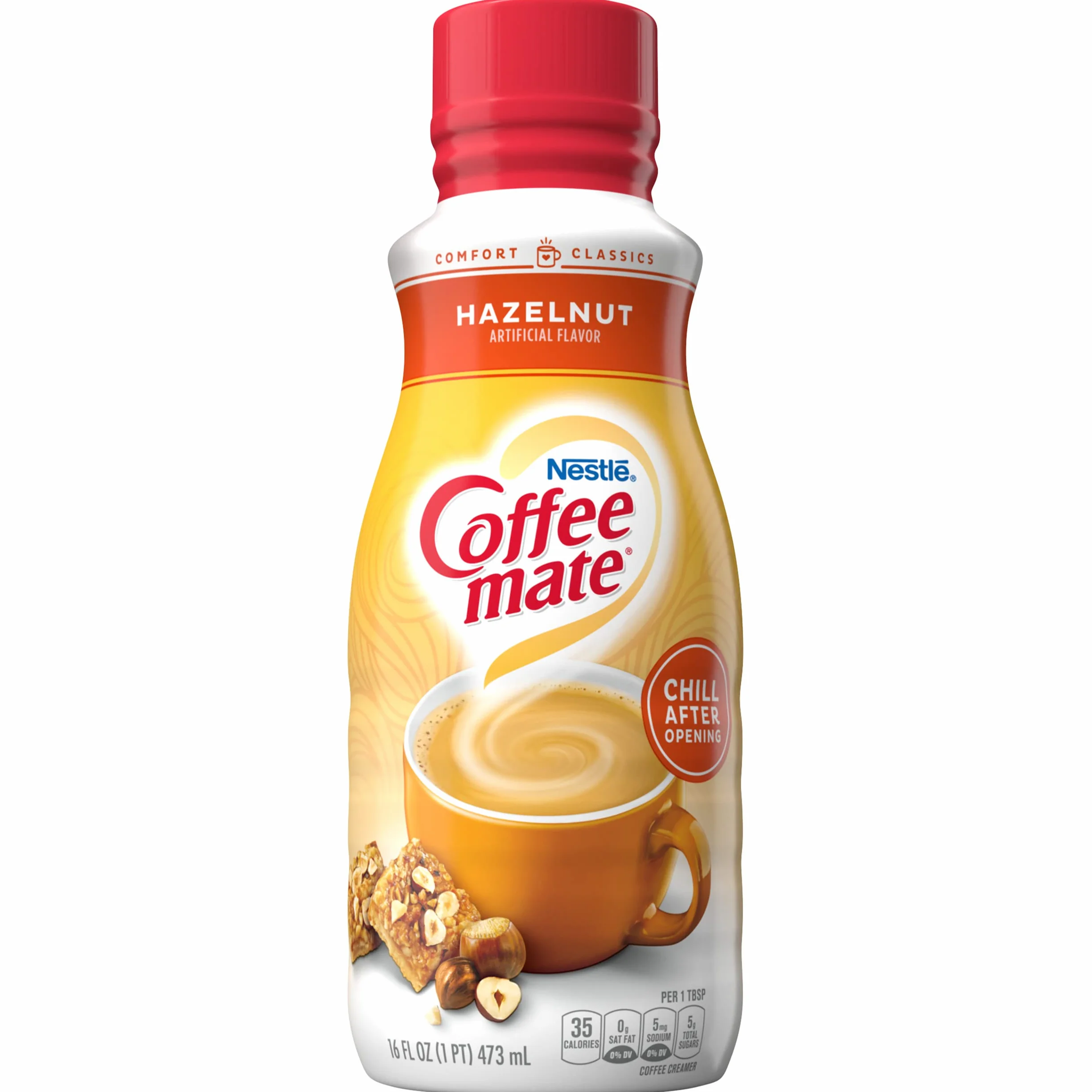 Nestle Coffee mate Hazelnut Liquid Coffee Creamer, 16 FL OZ