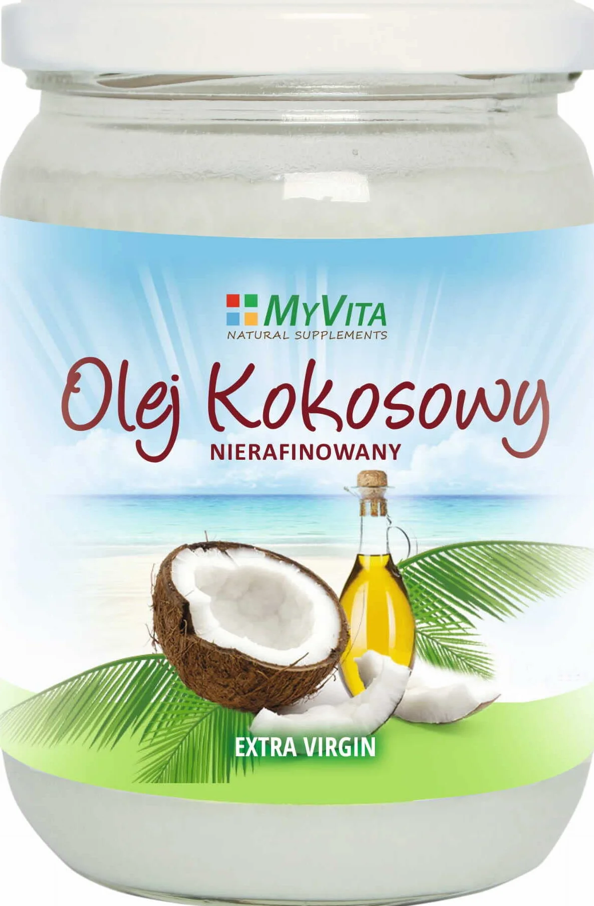 Olej kokosowy nierafinowany tłoczony na zimno extra virgin 200 ml MyVita