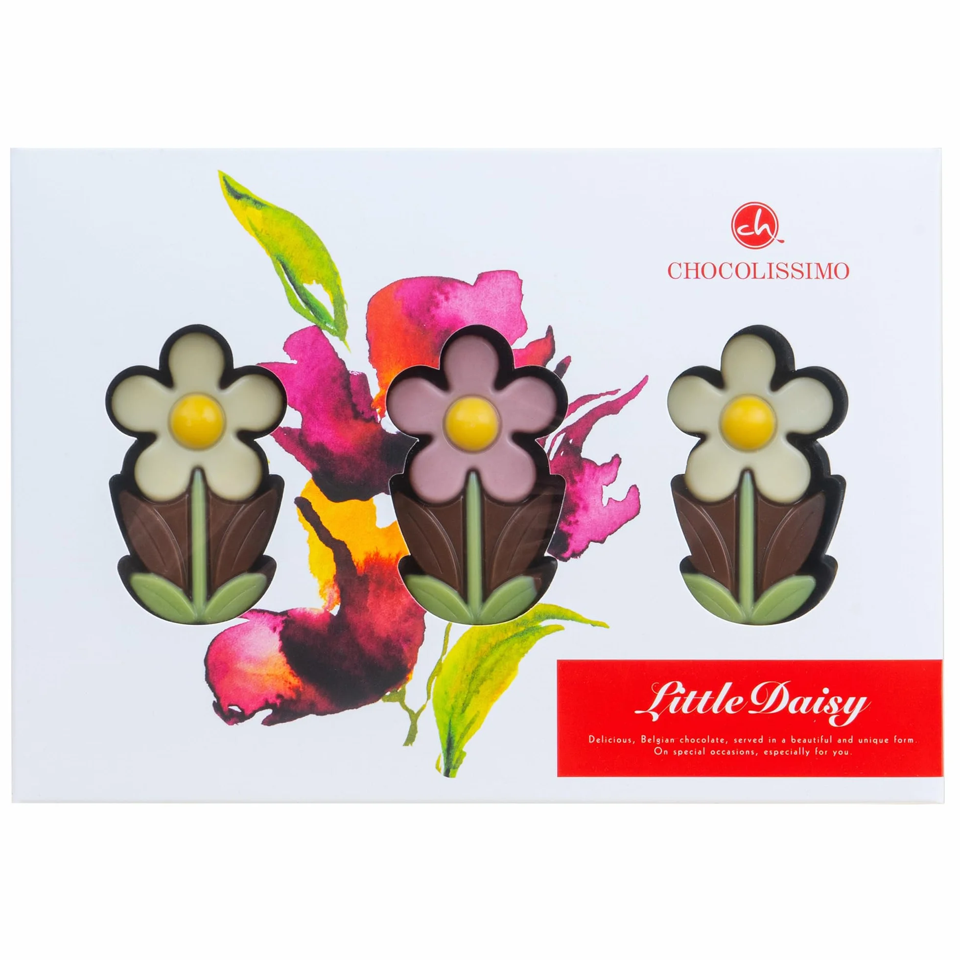 3 Little Daisy | 3 czekoladowe stokrotki | kwiatki z czekolady | kwiaty | czekolada | słodycze | prezent | upominek | kobieta | mama | koleżanka | dziewczyna | dekoracja | urodziny | imieniny