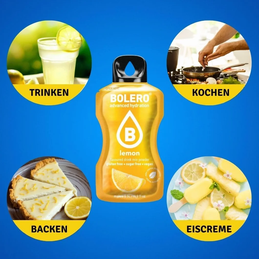 Bolero Aloe Vera Mix 24x3g Proszek do Napojów Bez Cukru z Stewią i Witaminą C Bezglutenowy Wegański