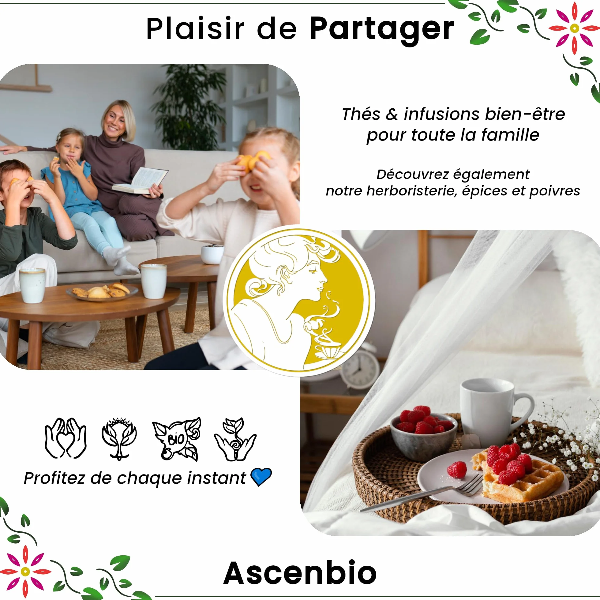 Ascenbio Oryginalna organiczna herbata Oolong: niebieska herbata smoka, półoksydowana 180g ✿ Przygotowana i pakowana we Francji ✿ Opakowanie biodegradowalne
