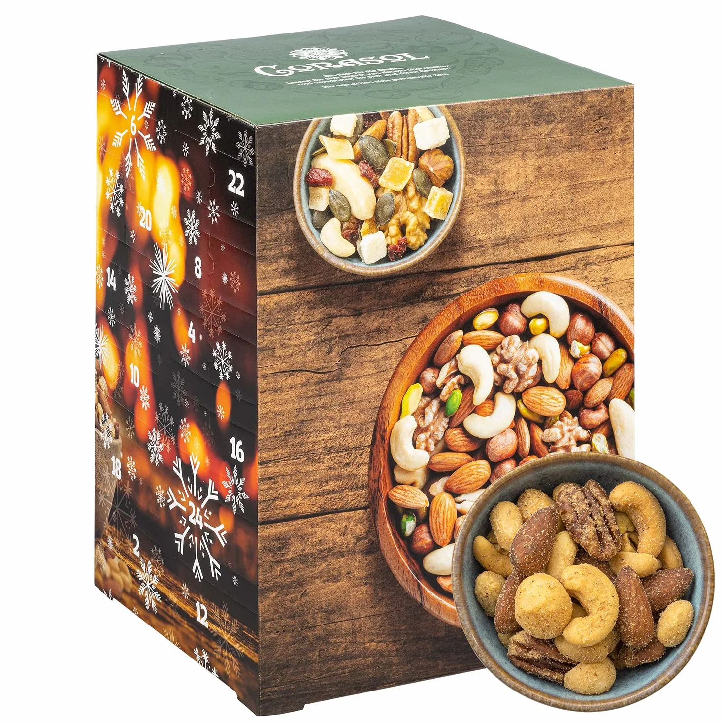 Corasol Kalendarz adwentowy XL 24 mieszanki orzechów 720 g
