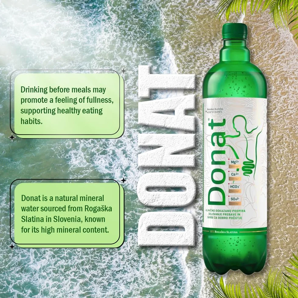 Woda mineralna Rogaska Donat Mg z kaucją, butelka 1 L, opakowanie 6 szt