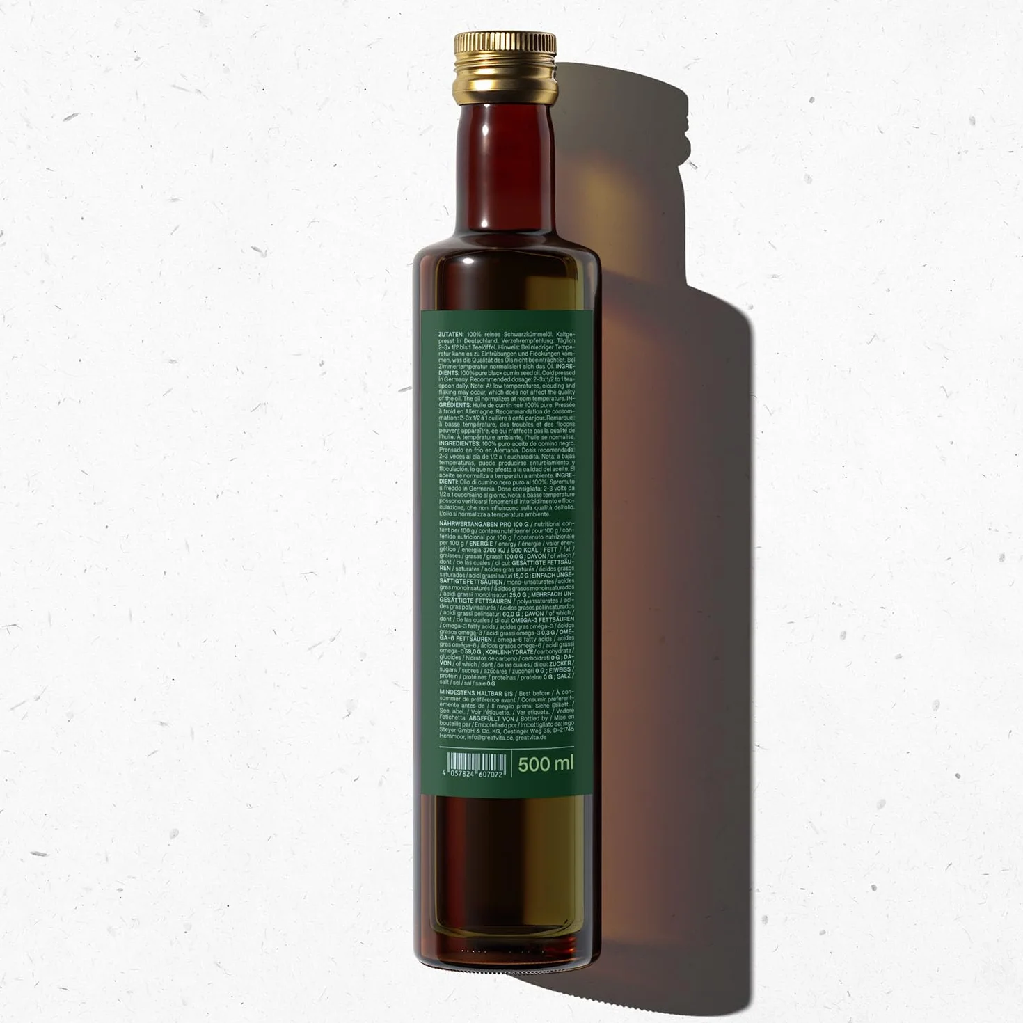 Olej z czarnuszki MeaVita, czysty tłoczony na zimno, 2 x 500 ml