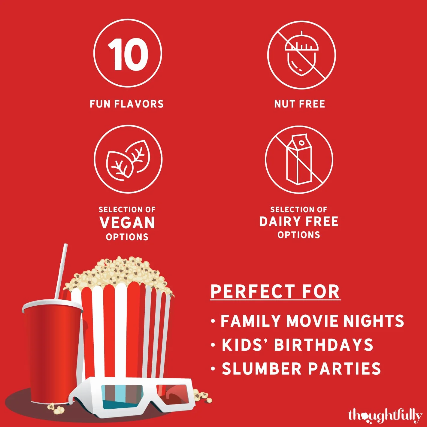Thoughtfully Gourmet, próbka przypraw na imprezę popcornu, wegetariański zestaw do przypraw popcornu zawiera czajnik, kukurydzę czosnkową, parmezan czosnkowy, cheddar, karmel, popcorn masło i inne, opakowanie 10 sztuk