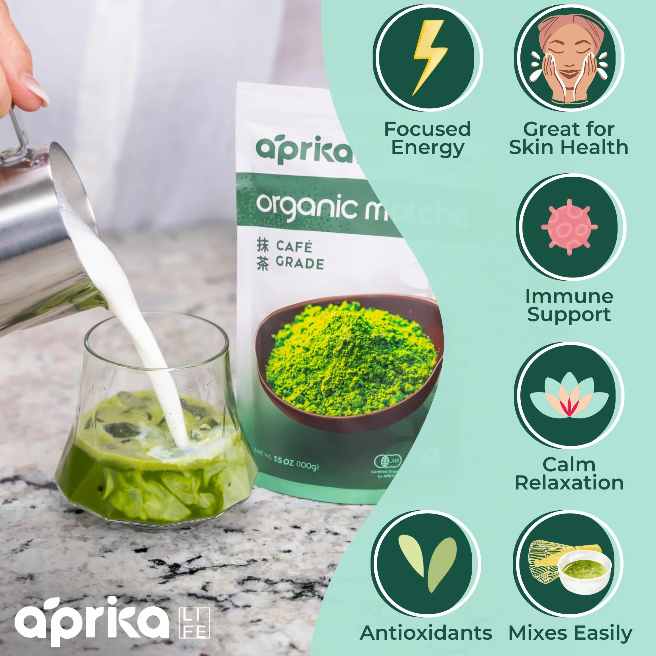 Japońska Matcha w proszku Premium 100 g - AprikaLife