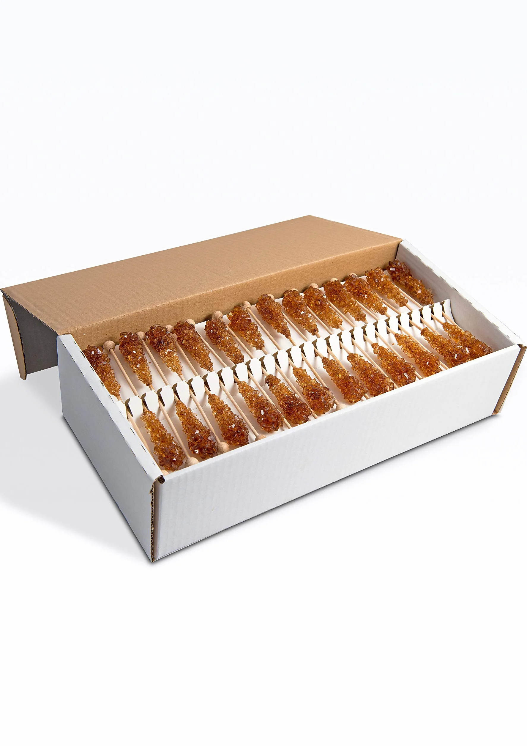 FRUTEG Candi Sugar Sticks Brown 100 sztuk w kartonie