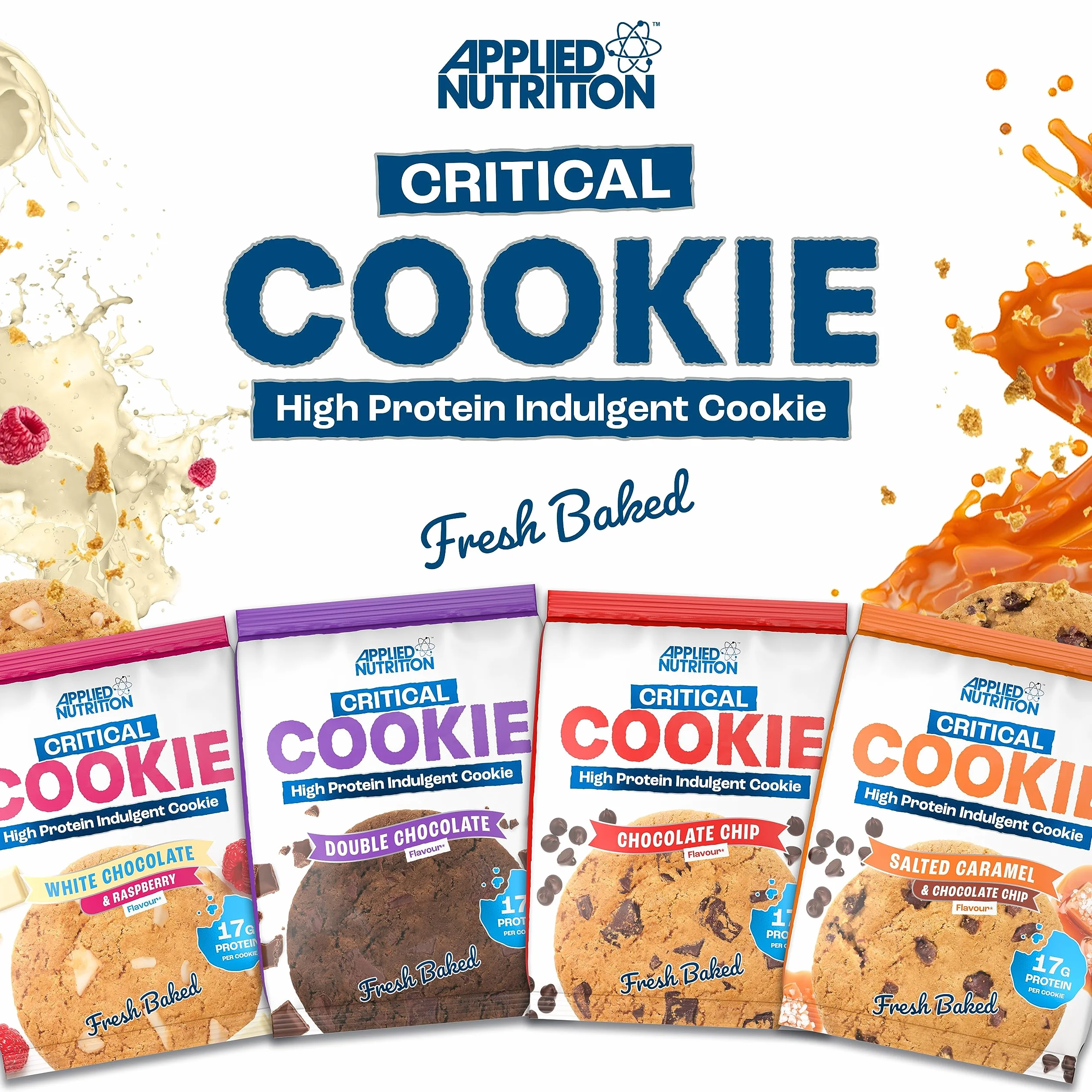 Applied Nutrition Protein Cookies White Chocolate & Raspberry 12X73g