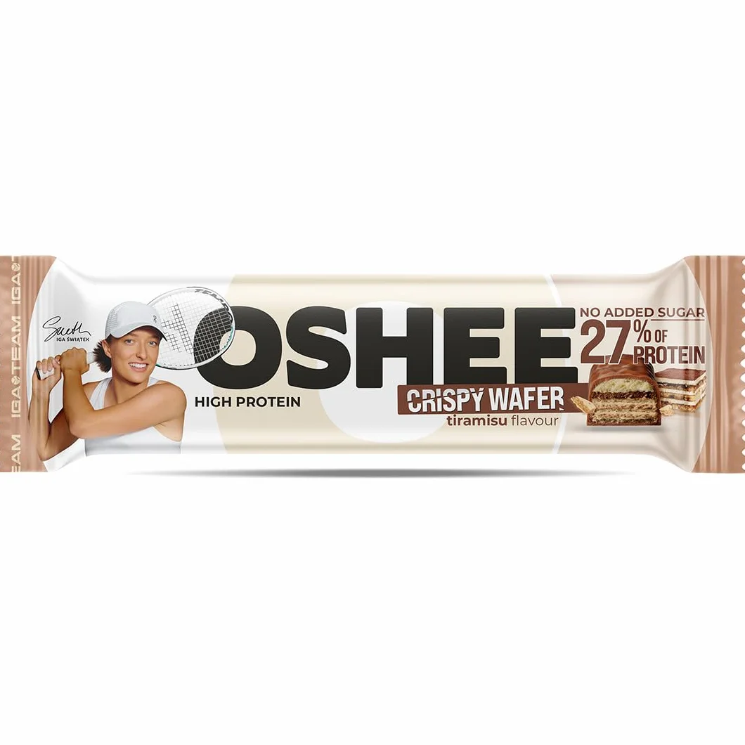 12x OSHEE & IGA Team Crispy bar chrupiący baton proteinowy tiramisu 37 g
