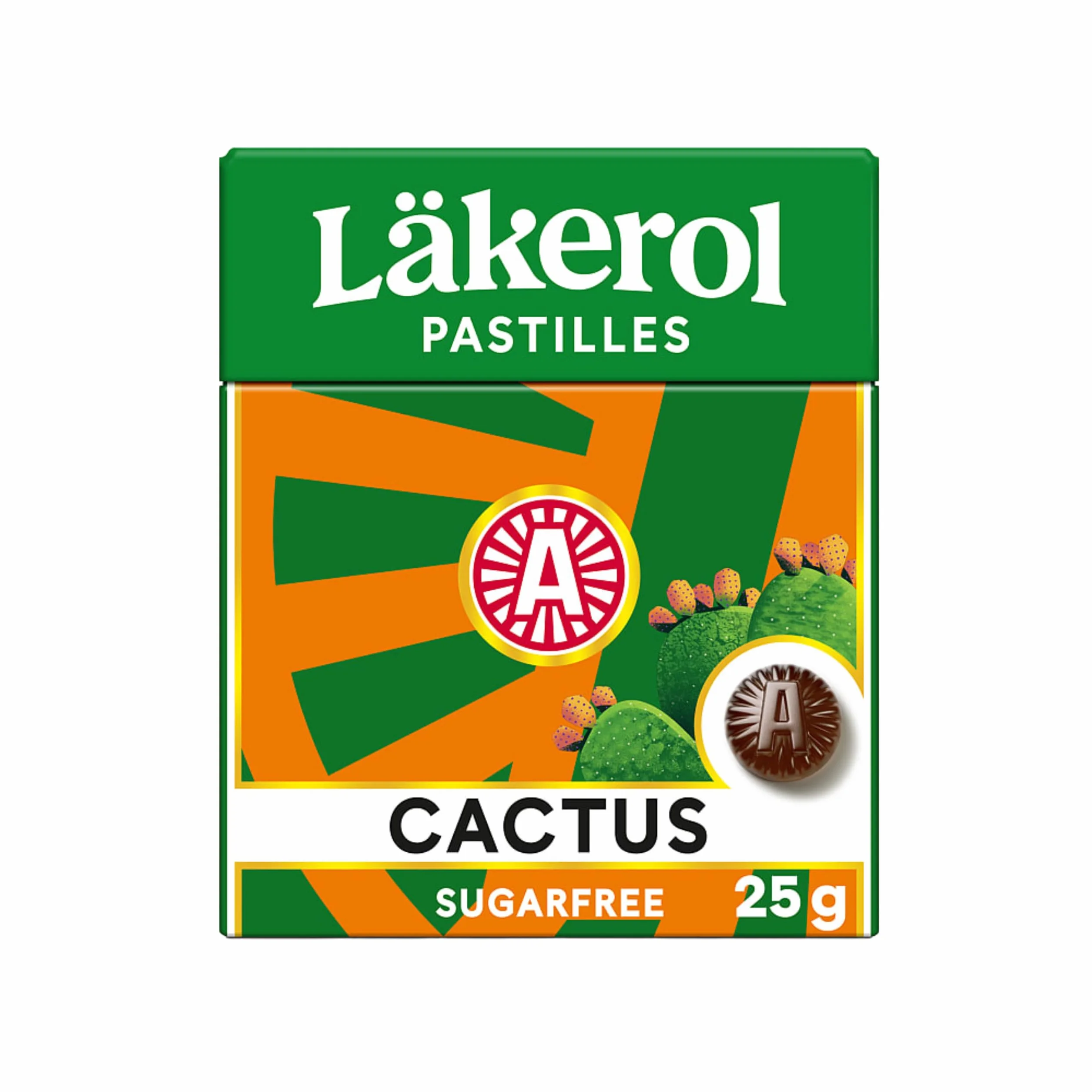 Läkerol Kaktus oryginalna szwedzka sól lukrecjowa bez cukru, pudełko 25 g x 4 szt