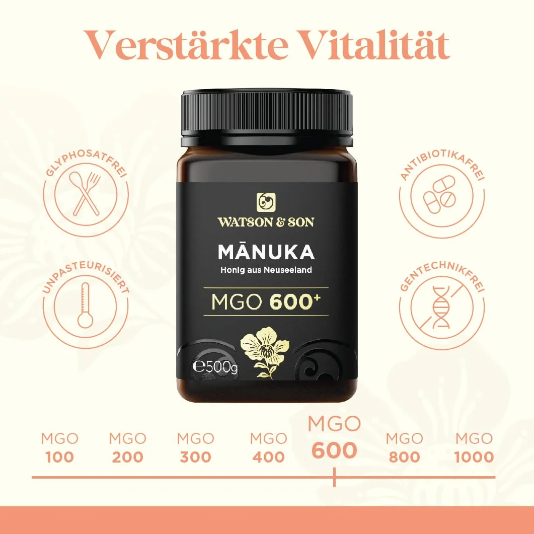 Miód Manuka MGO 600+ 1 kg z Nowej Zelandii