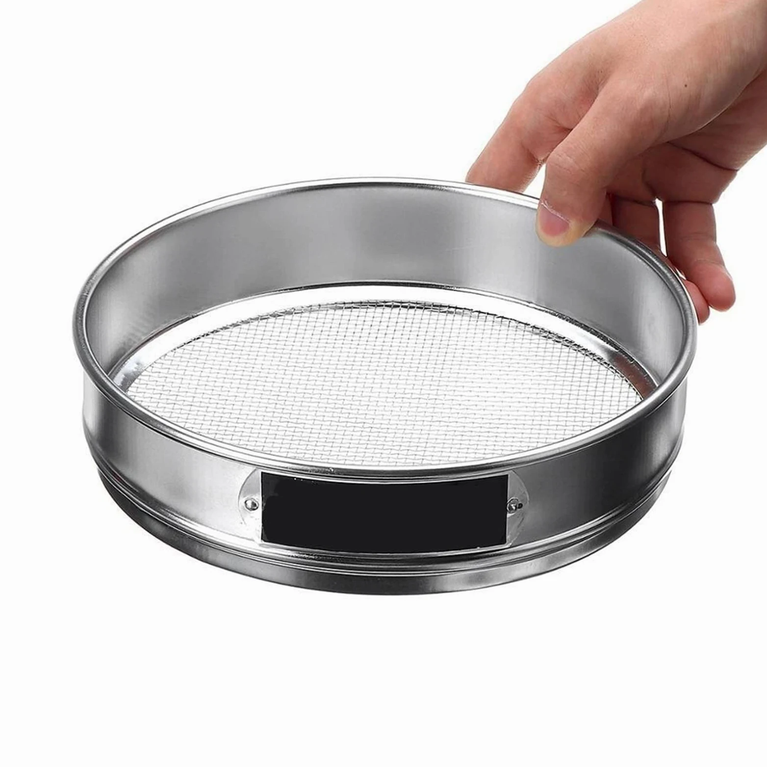 sito， Sito do mąki 4-300M okrągłe 304 ze stali nierdzewnej sito kuchennej filtr fasoli(35 Mesh 0.5mm,10cm Diameter)