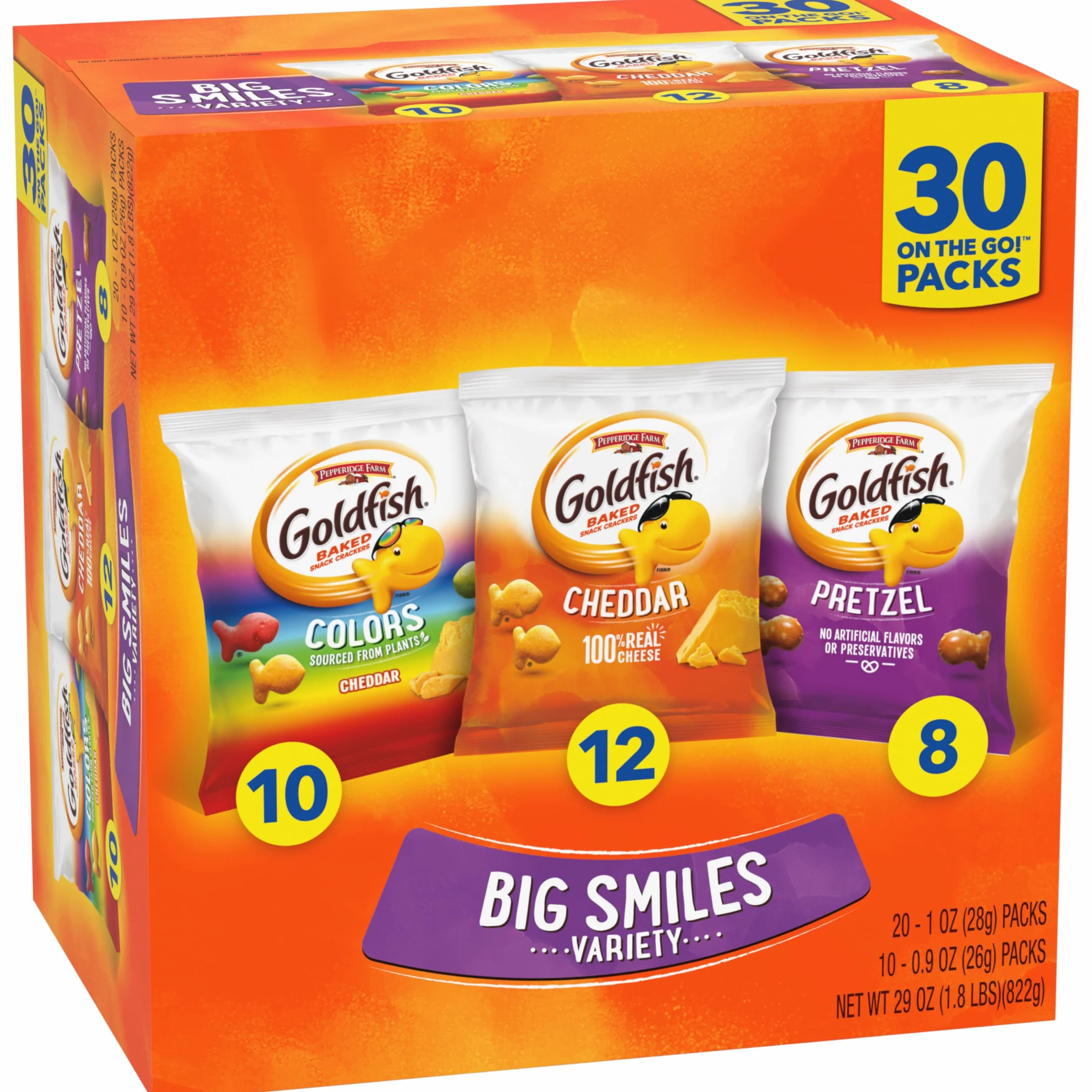 Pepperidge Farm Goldfish Variety Pack Classic Mix, 29 Ounce