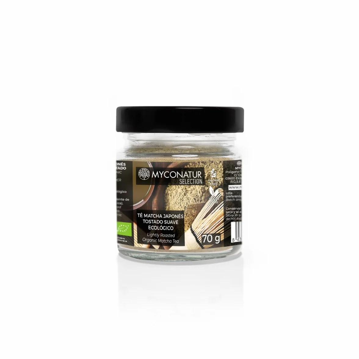 Mycofoods Japońska Ekologiczna Herbata Matcha Styl Hojicha 70g | Herbata Matcha Tosted Hojicha | Wegańskie, Bezglutenowe