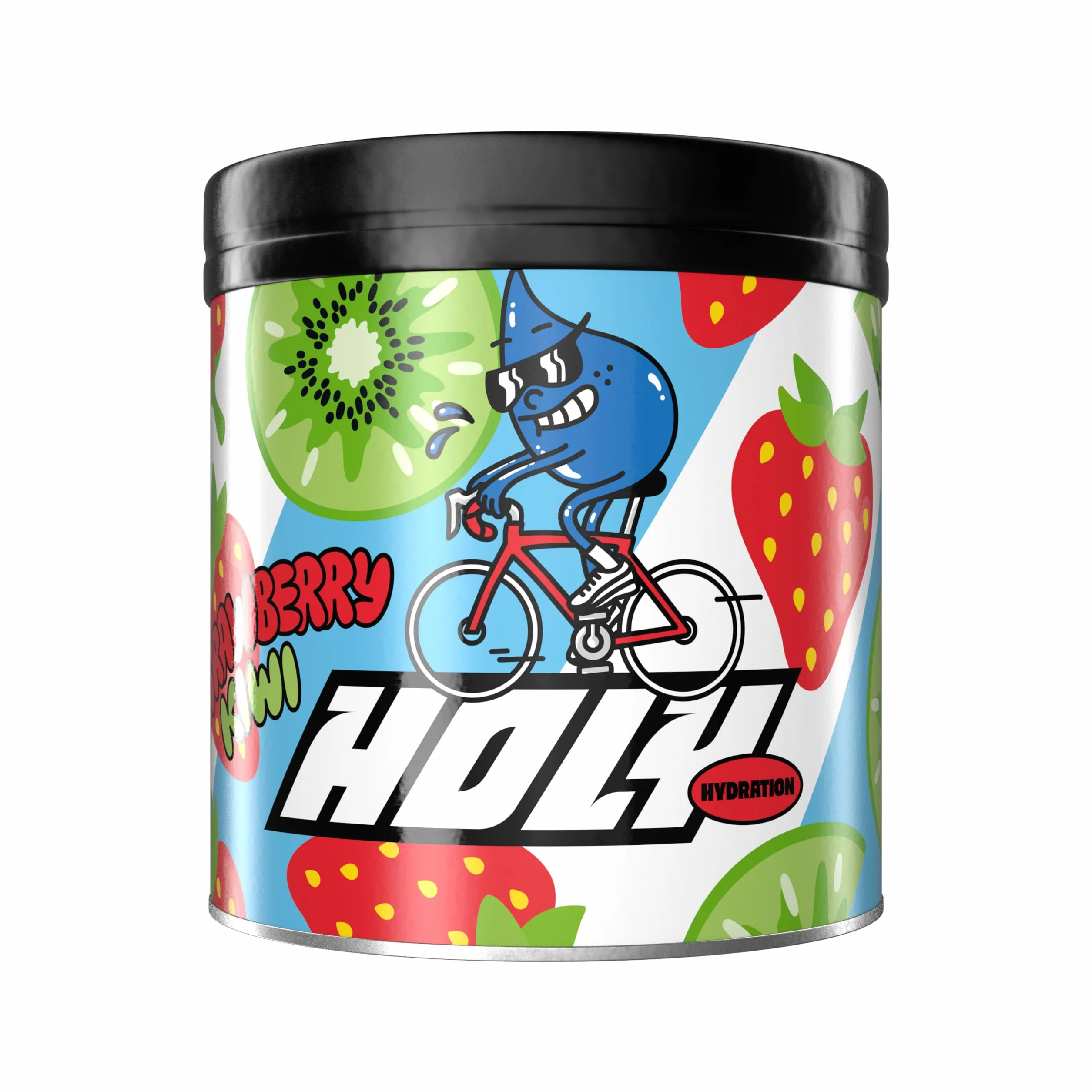 HOLY Hydration „Truskawka-kiwi” | 50 porcji zawierających cenne elektrolity i minerały | Napój nawadniający | Wegański, ze 100% naturalnymi aromatami owocowymi (350 g)