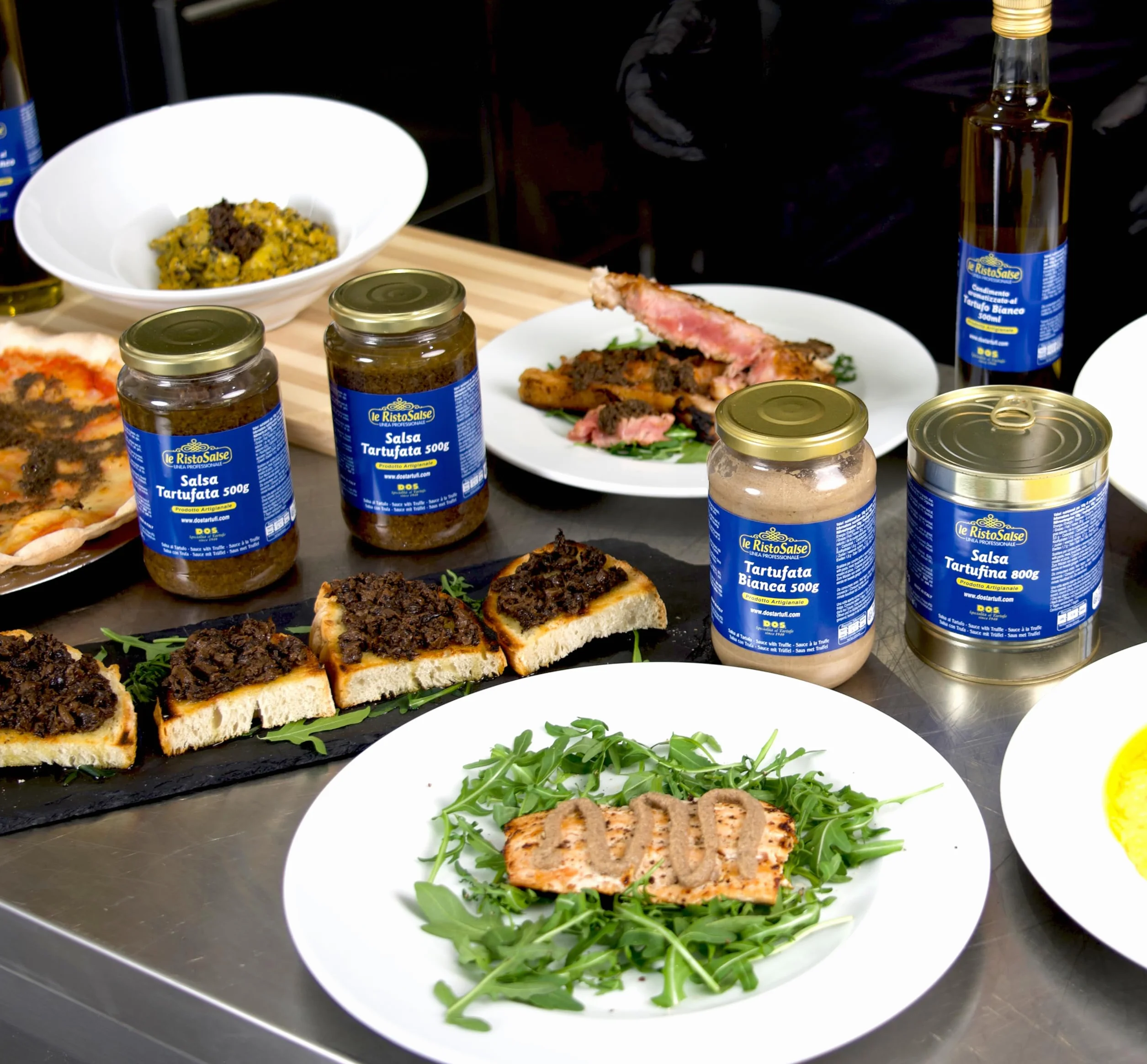 DOS Tartufi - Biały sos truflowy | Ręcznie robiony, bez konserwantów | Do makaronu, mięsa, bruschetty, pizzy | Używany w restauracjach | Produkt włoski, 500g