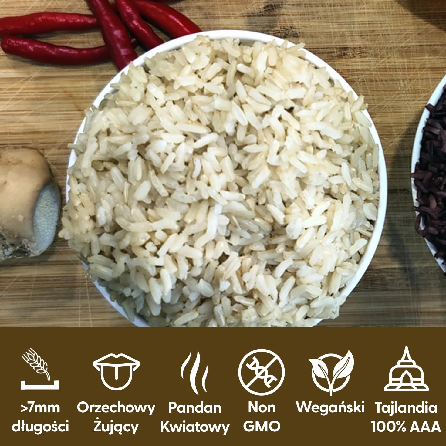 Yum Asia Thai Hom Mali Premium Jasmine Brown Rice 5 kg