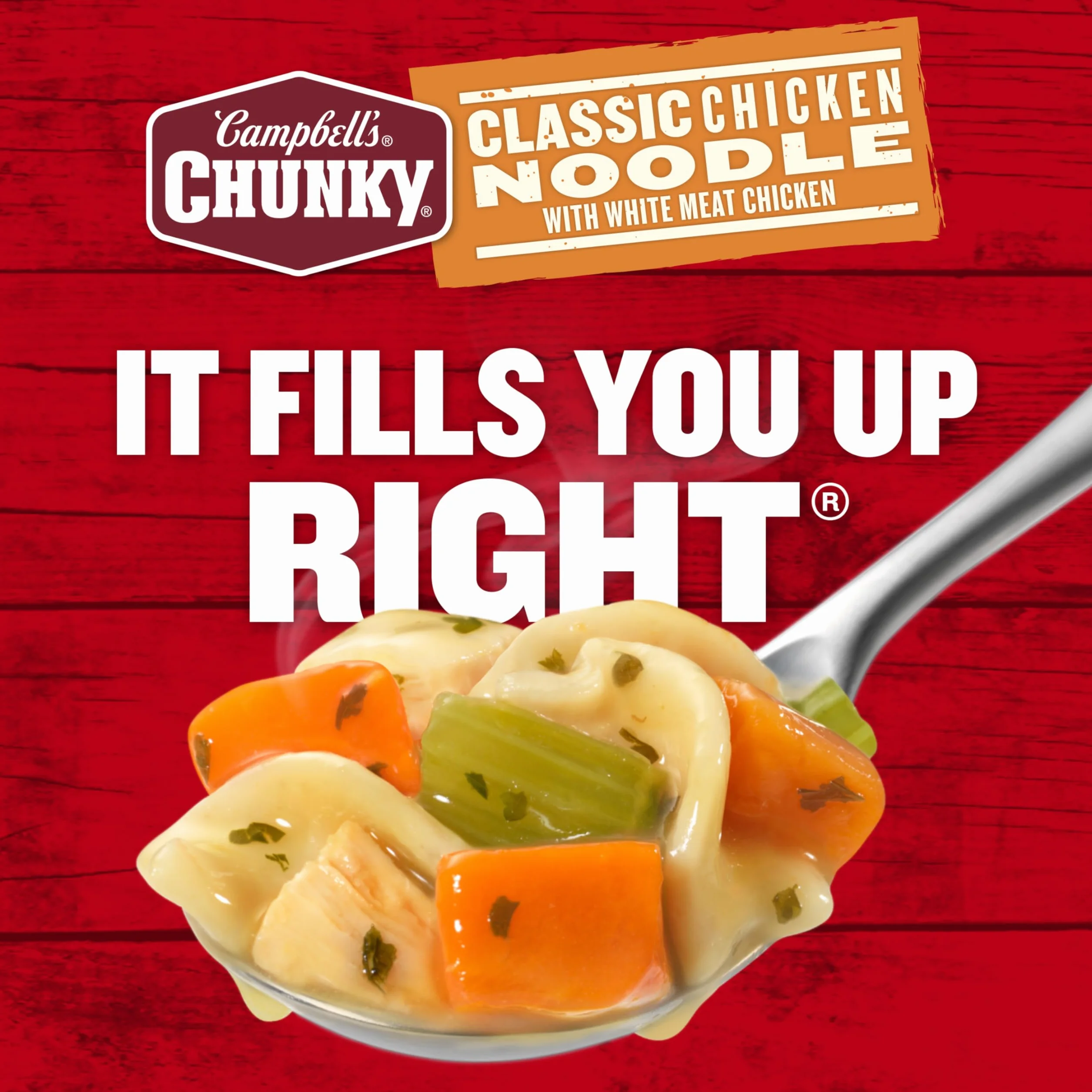 Campbell's Chunky zupa, klasyczny makaron z kurczakiem, 18,6 uncji