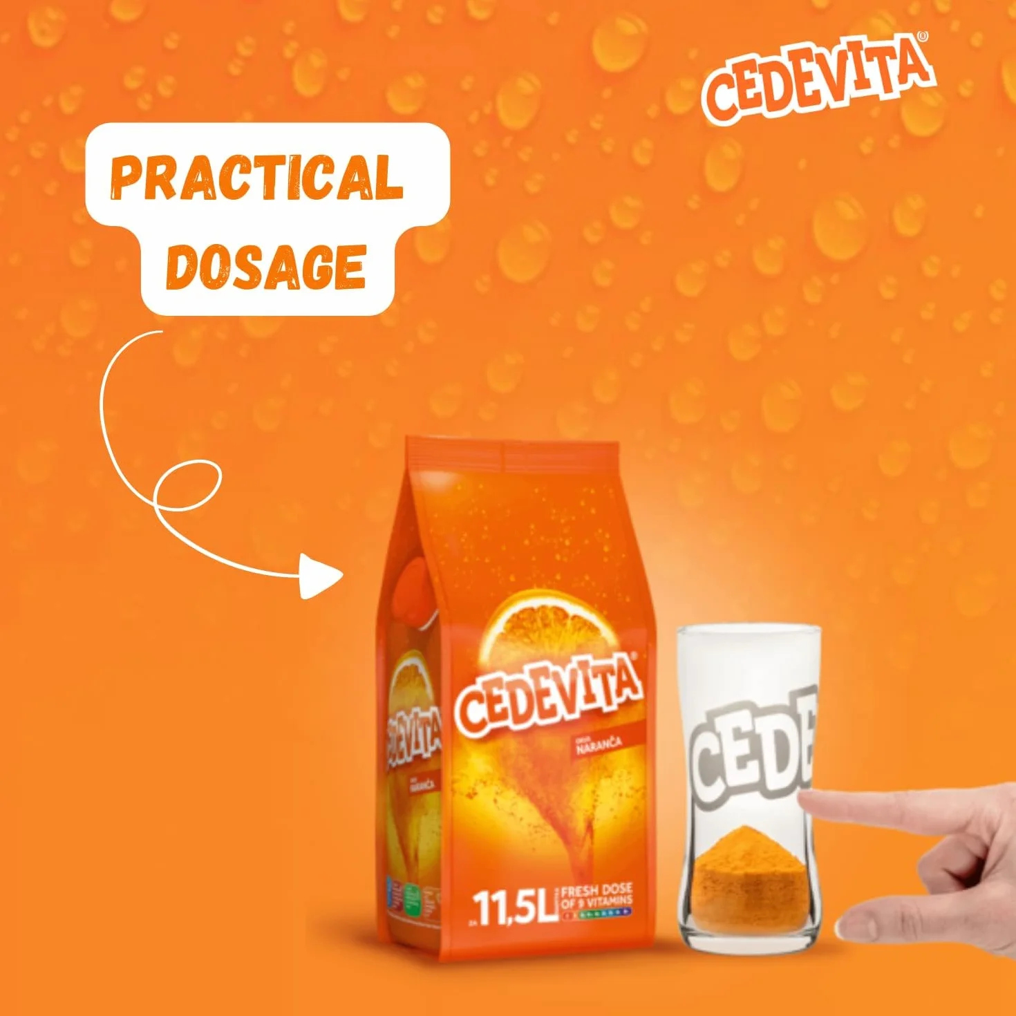 2 x Cedevita Orange Narandza Instant Mix napój witaminowy 455 g, sprawia, że sok bezalkoholowy 12,0 l